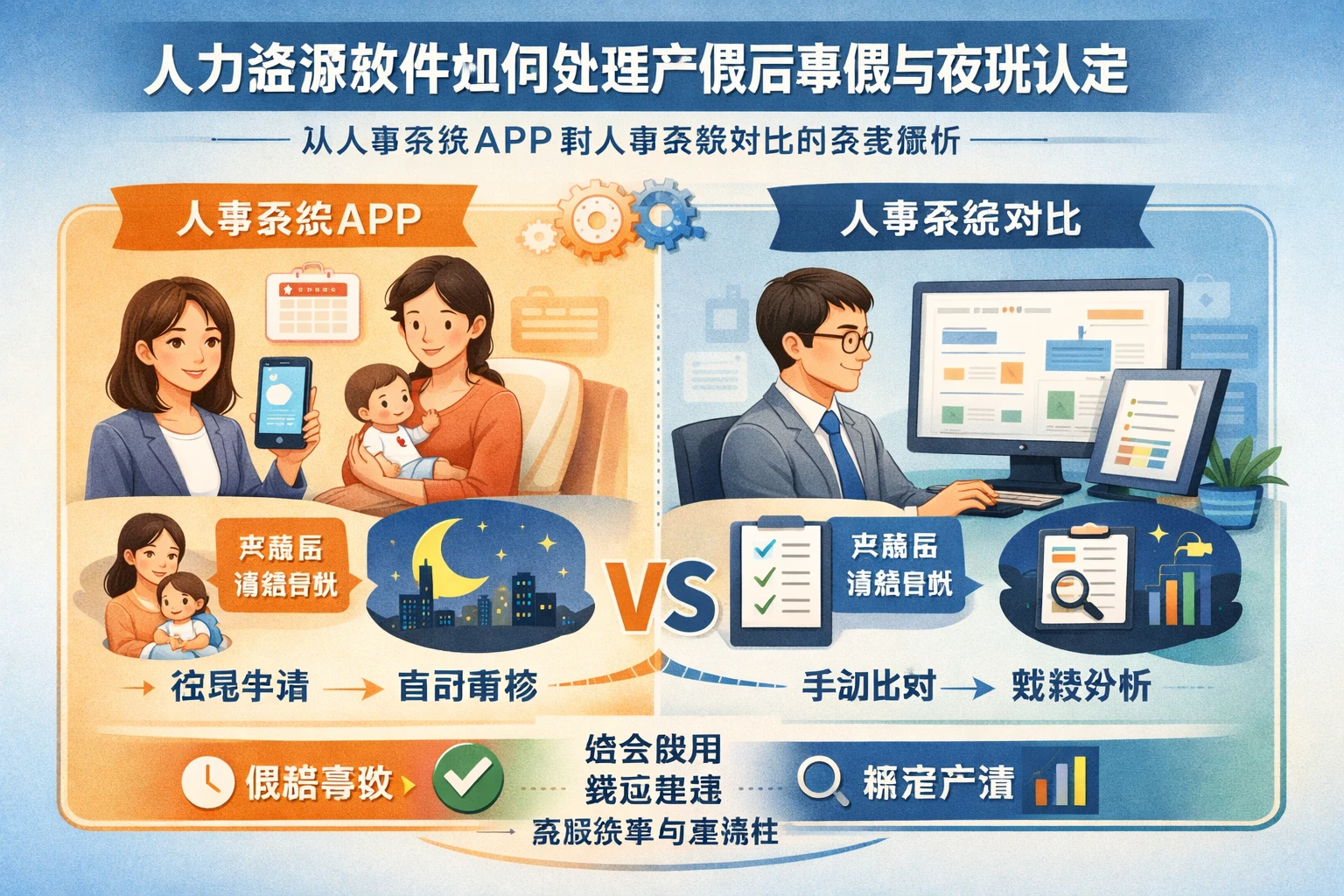 人力资源软件如何处理产假后事假与夜班认定：从人事系统APP到人事系统对比的实务解析