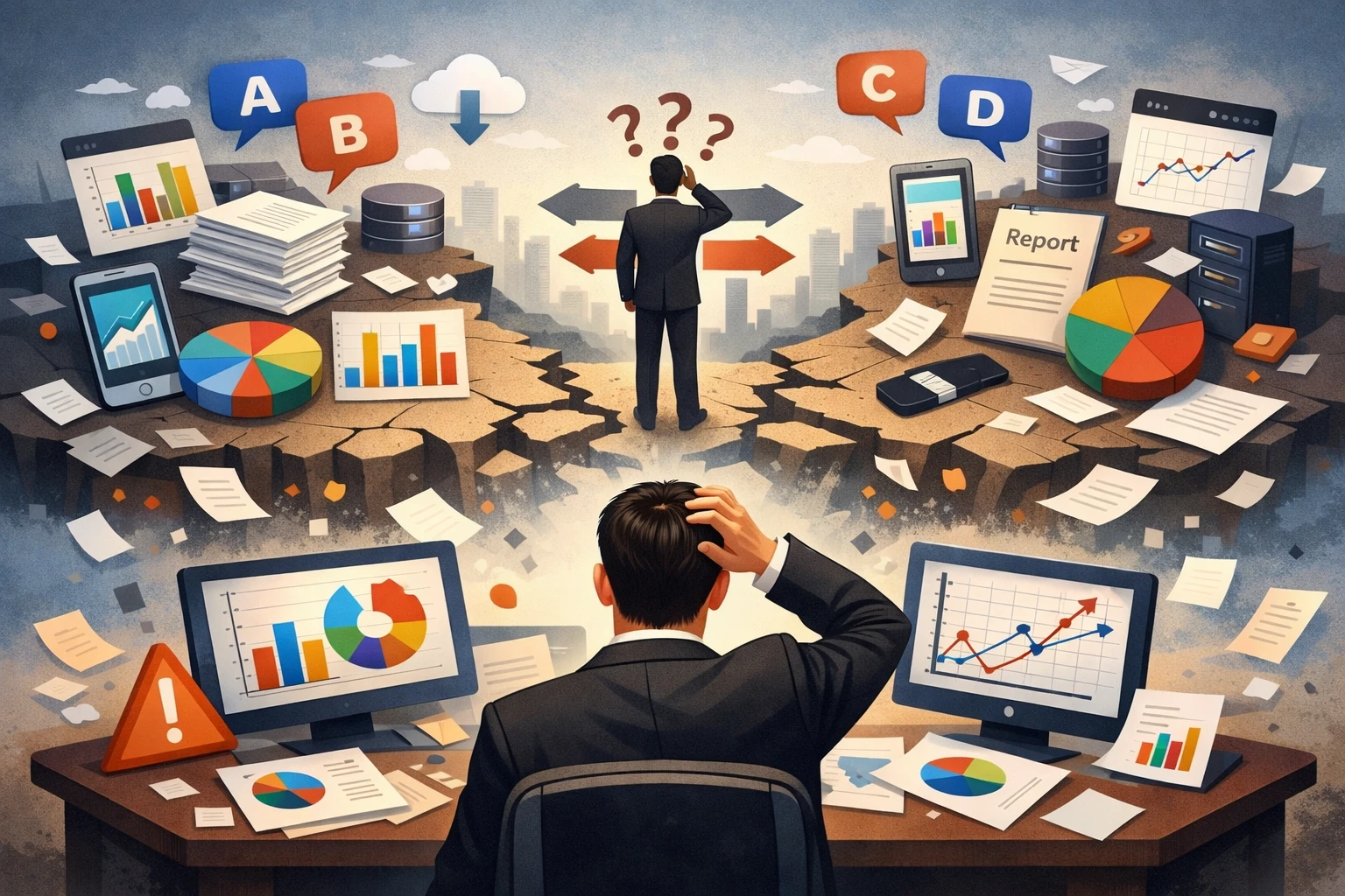 数据分散且口径不一,影响管理决策