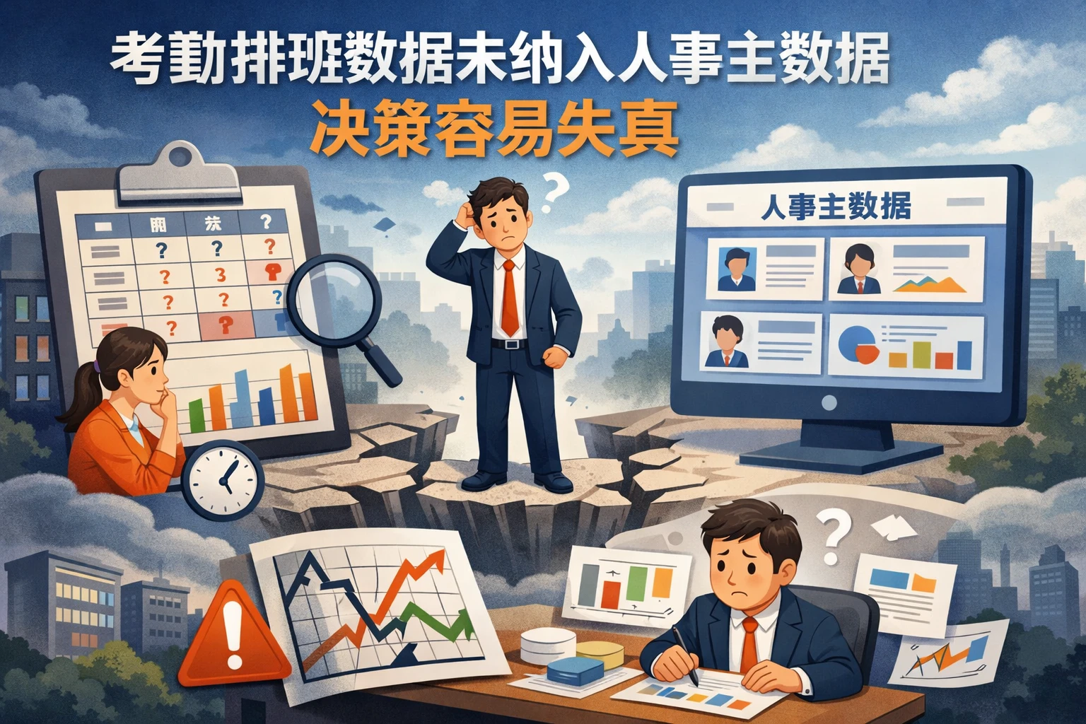 考勤排班数据未纳入人事主数据，决策容易失真