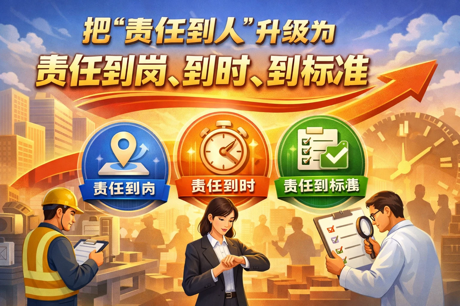 把“责任到人”升级为“责任到岗、到时、到标准”