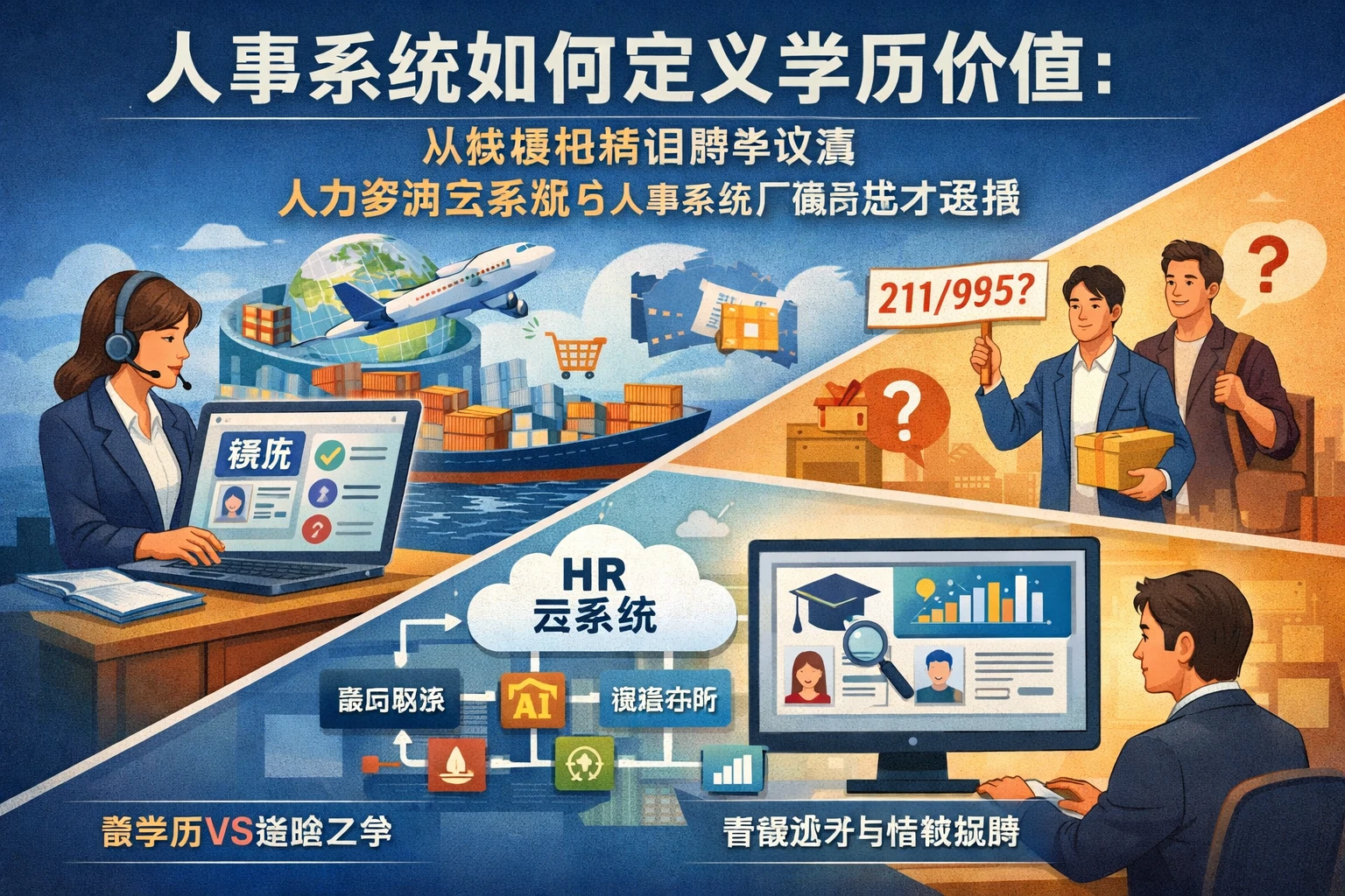 人事系统如何定义学历价值：从跨境电商招聘争议看人力资源云系统与人事系统厂商的选才逻辑