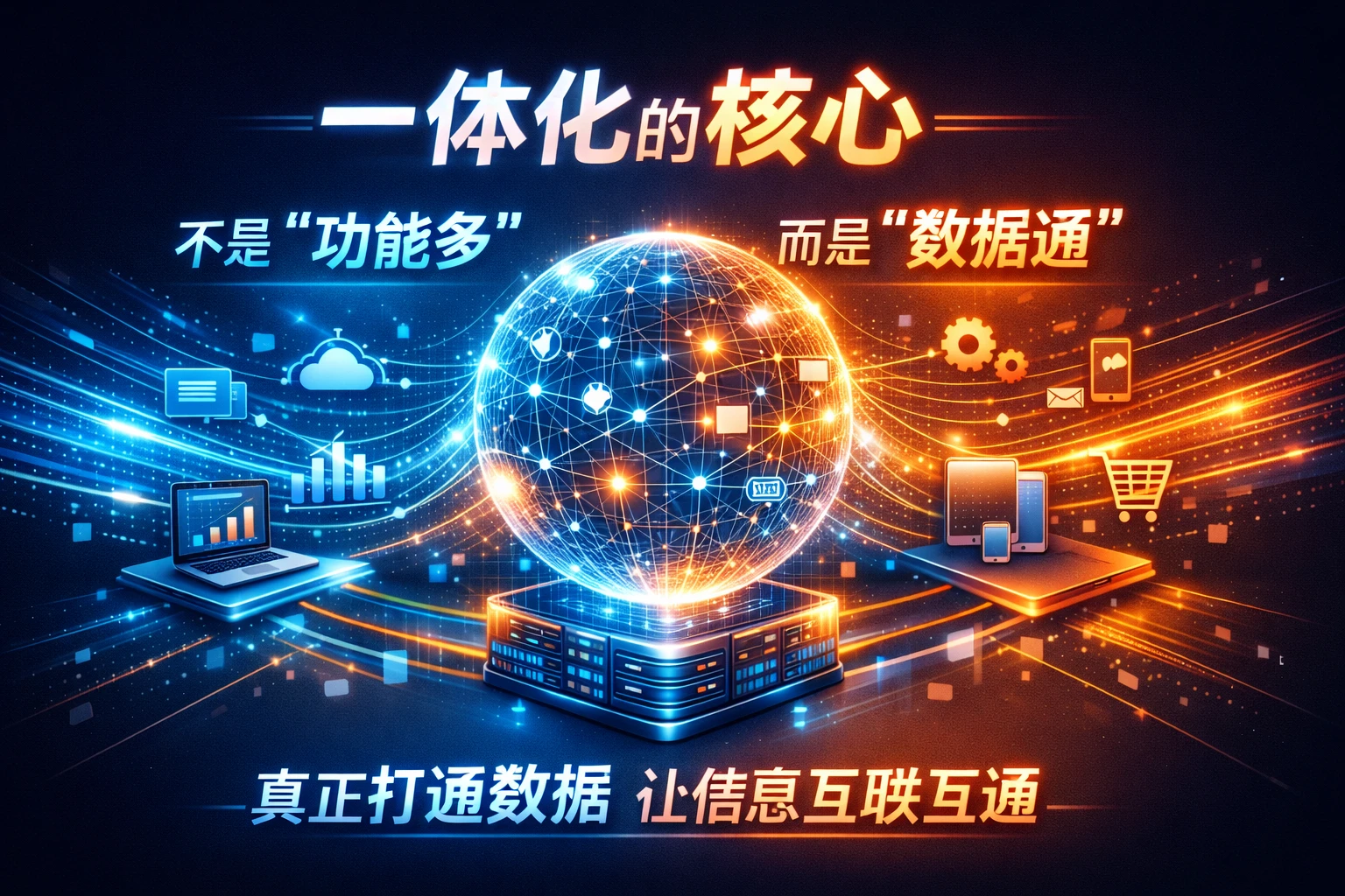 一体化的核心,不是“功能多”,而是“数据通”