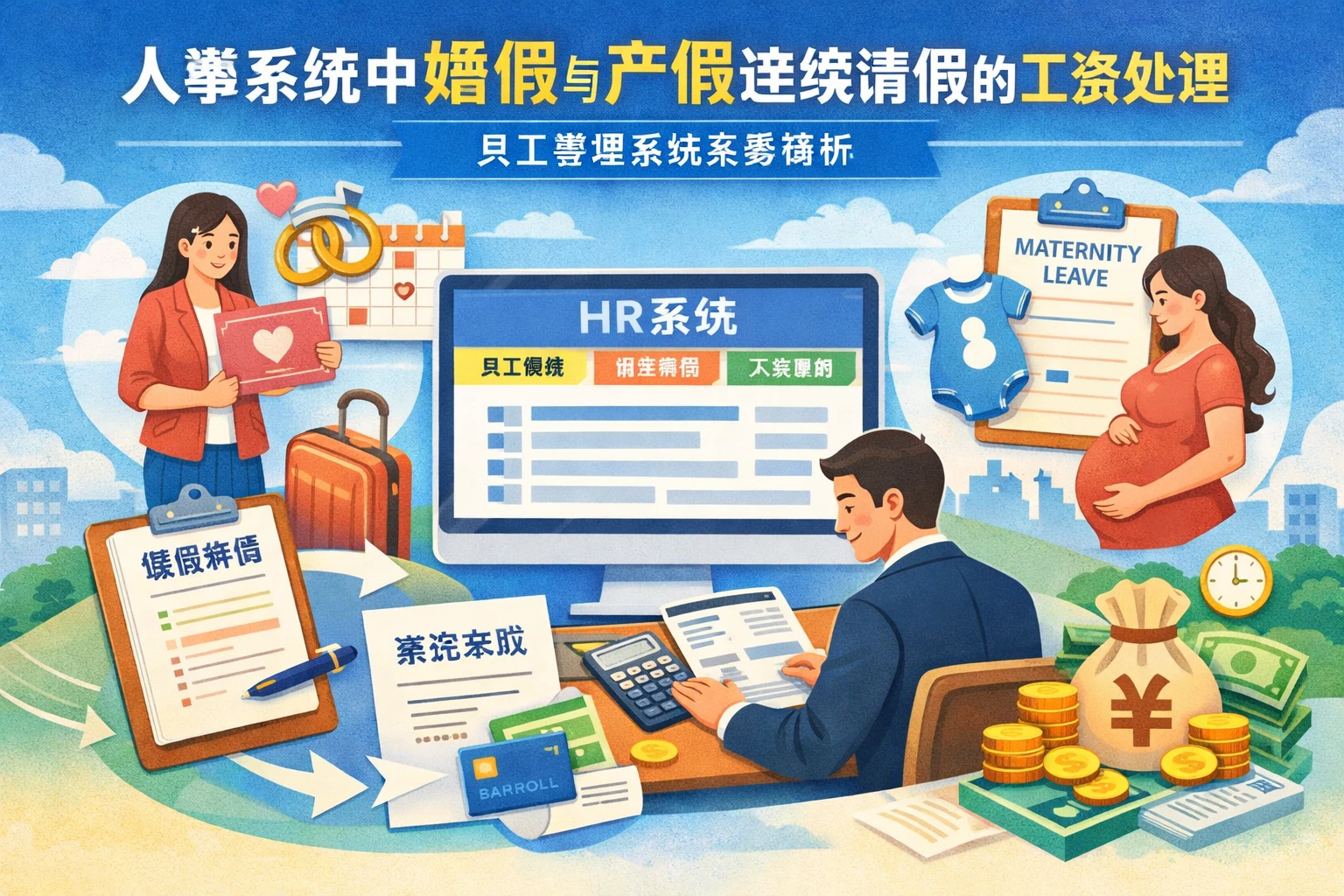 人事系统中婚假与产假连续请假的工资处理：员工管理系统实务解析
