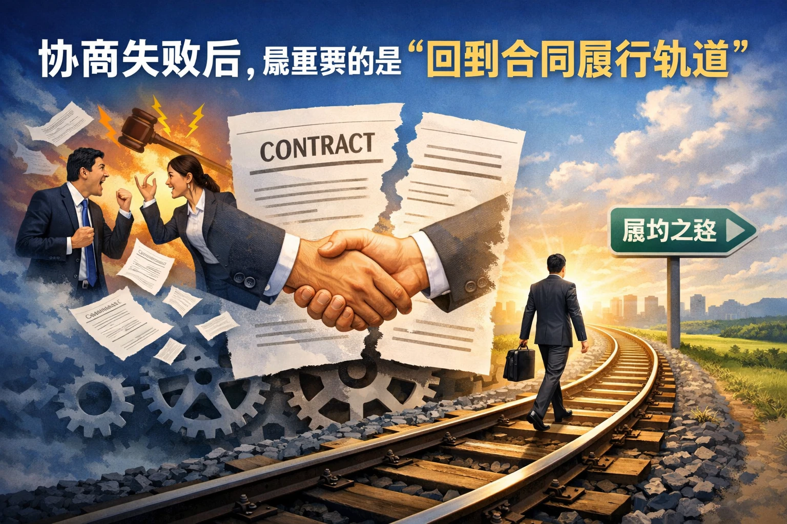 协商失败后，最重要的是“回到合同履行轨道”