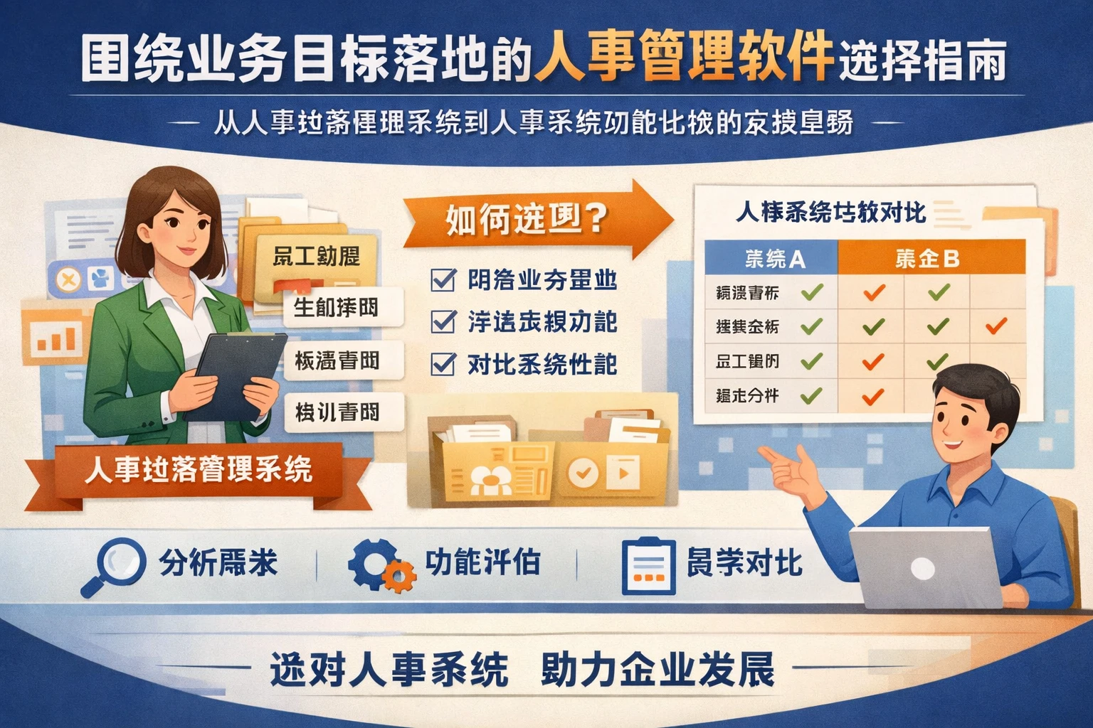 围绕业务目标落地的人事管理软件选择指南:从人事档案管理系统到人事系统功能比较的实战思路