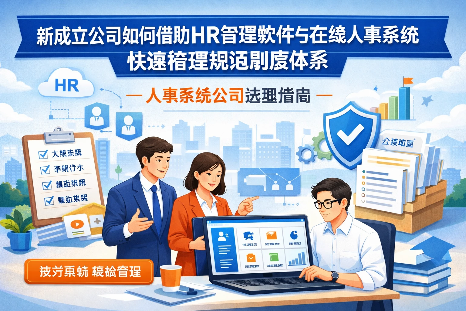 新成立公司如何借助HR管理软件与在线人事系统快速搭建规范制度体系｜人事系统公司选型指南
