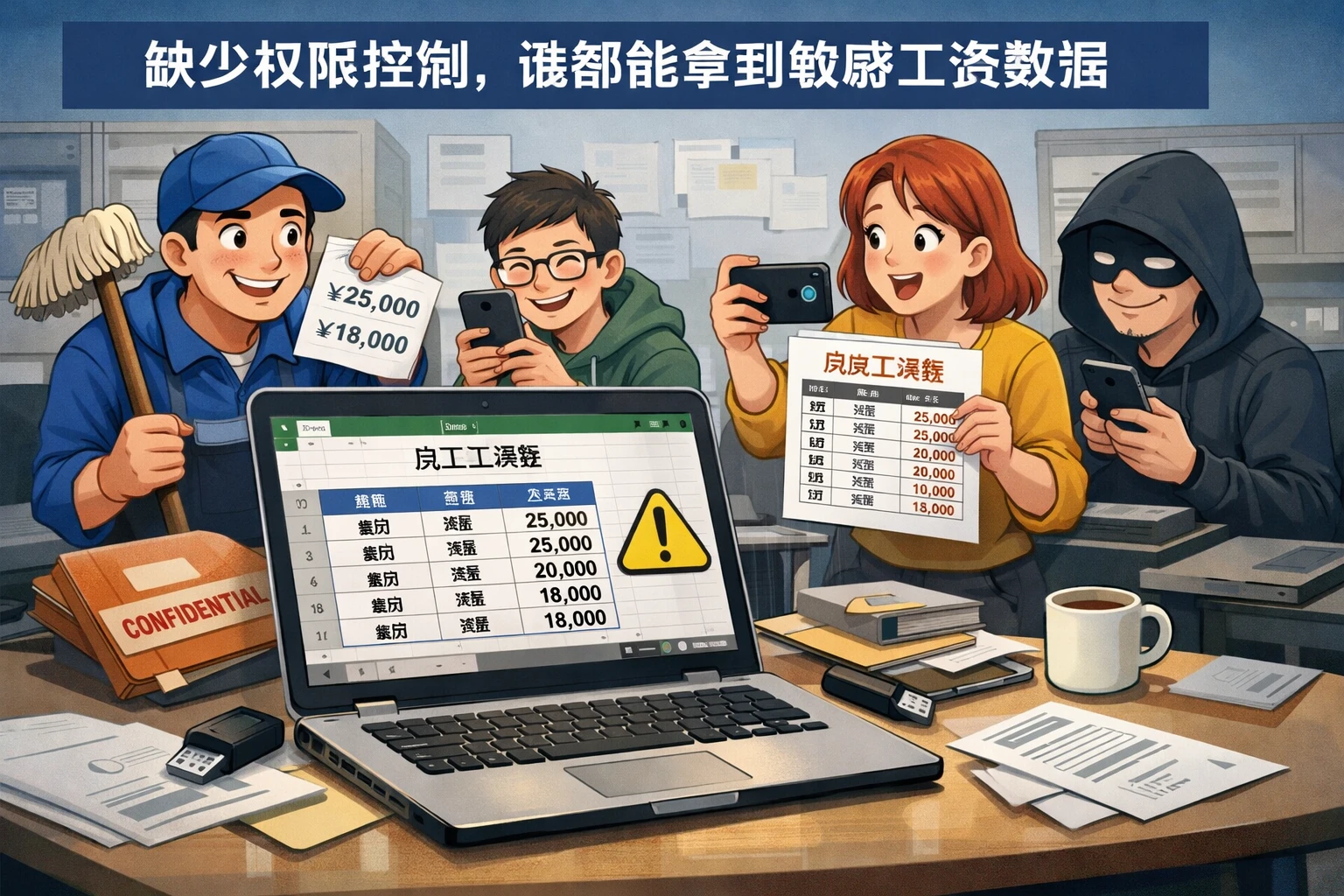 缺少权限控制，谁都能拿到敏感工资数据