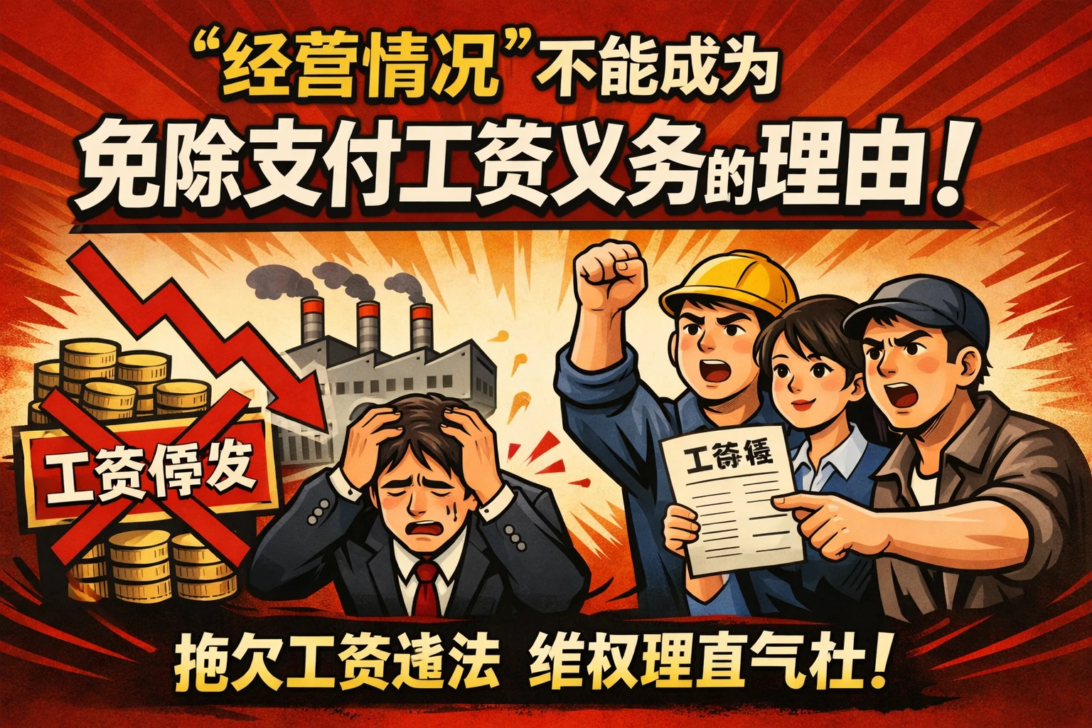 “经营情况”不能成为免除支付工资义务的理由