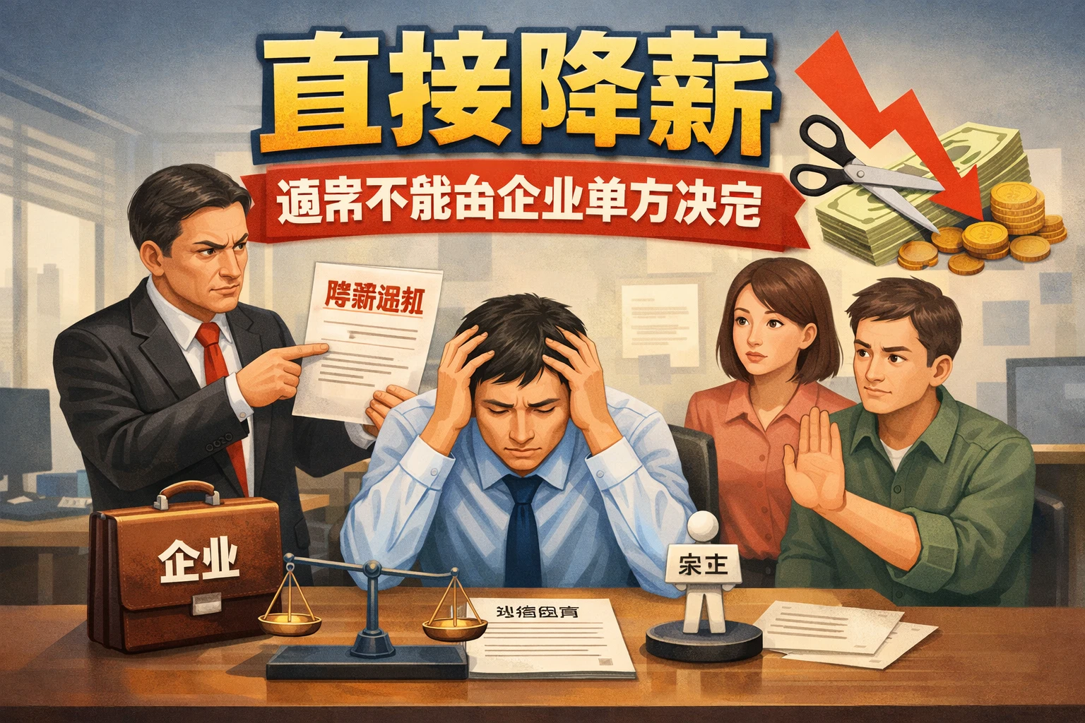 直接降薪,通常不能由企业单方决定