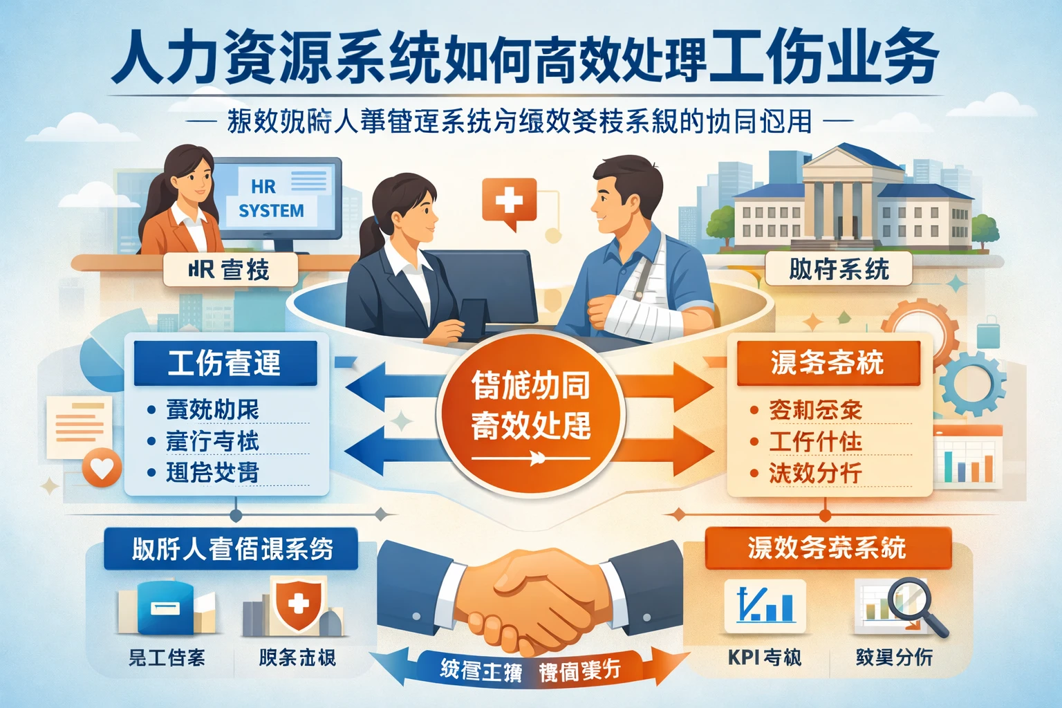 人力资源系统如何高效处理工伤业务:兼谈政府人事管理系统与绩效考核系统的协同应用