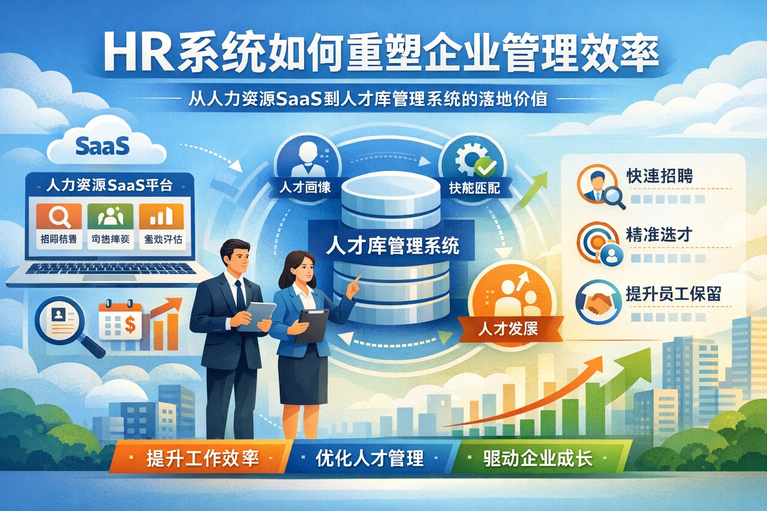 HR系统如何重塑企业管理效率：从人力资源SaaS到人才库管理系统的落地价值