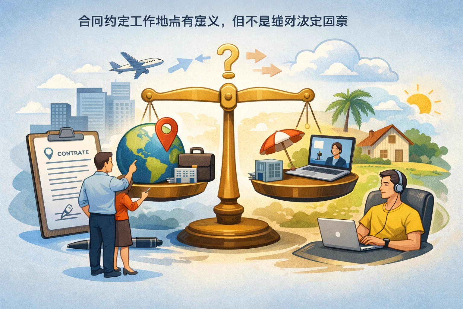 合同约定工作地点有意义,但不是绝对决定因素