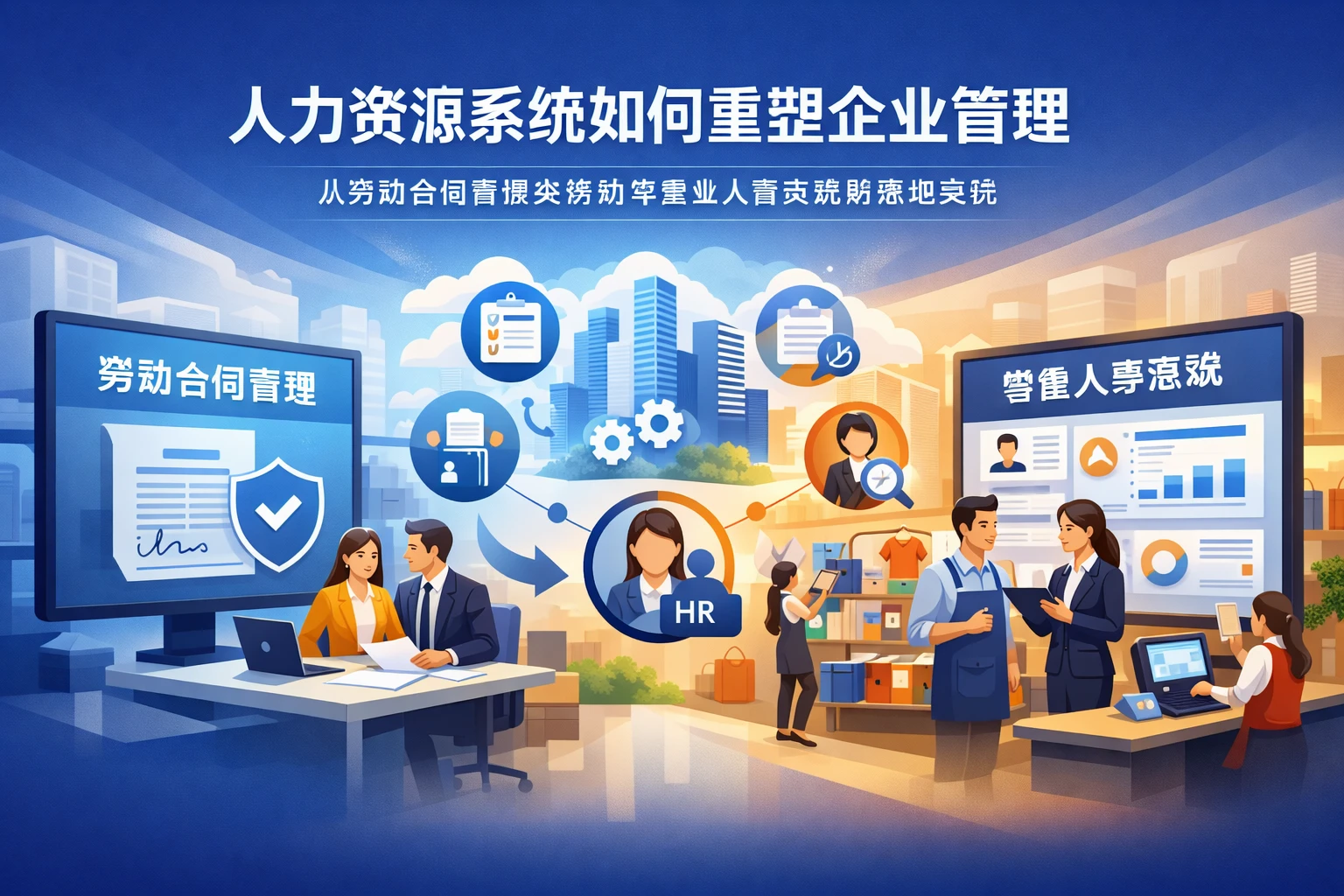 人力资源系统如何重塑企业管理:从劳动合同管理系统到零售业人事系统的落地实践