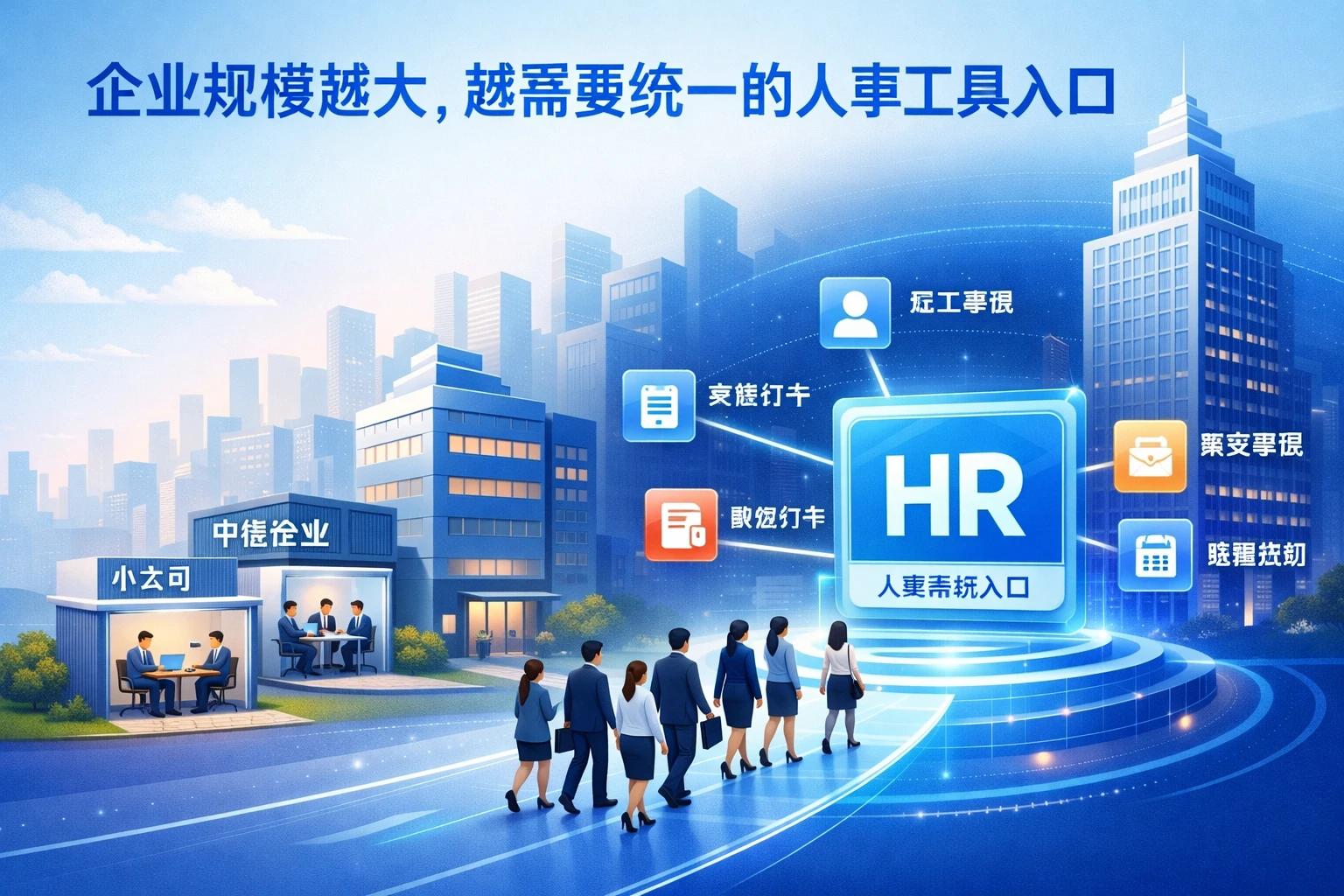 企业规模越大，越需要统一的人事工具入口