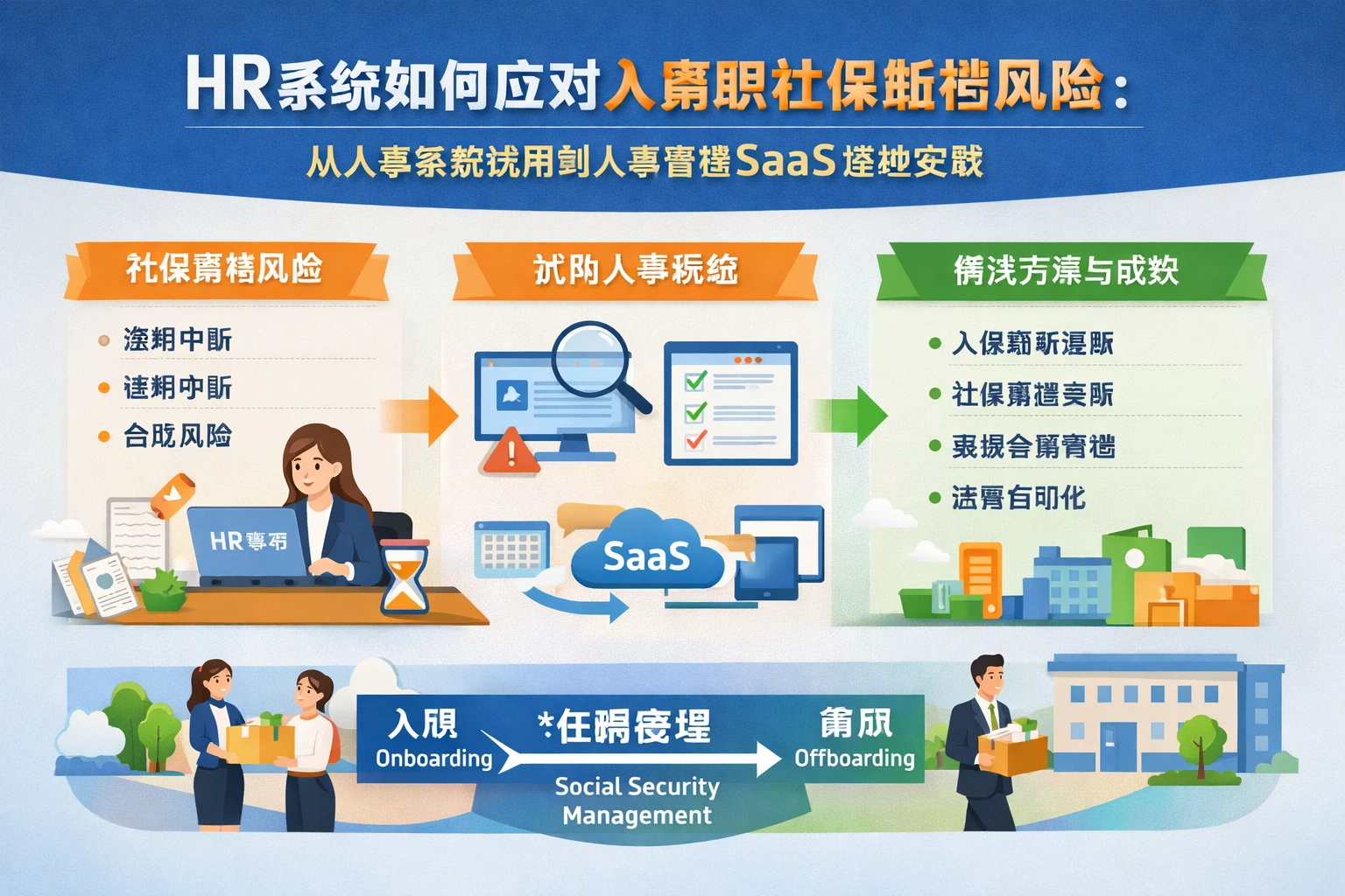 HR系统如何应对入离职社保断档风险：从人事系统试用到人事管理SaaS落地实践