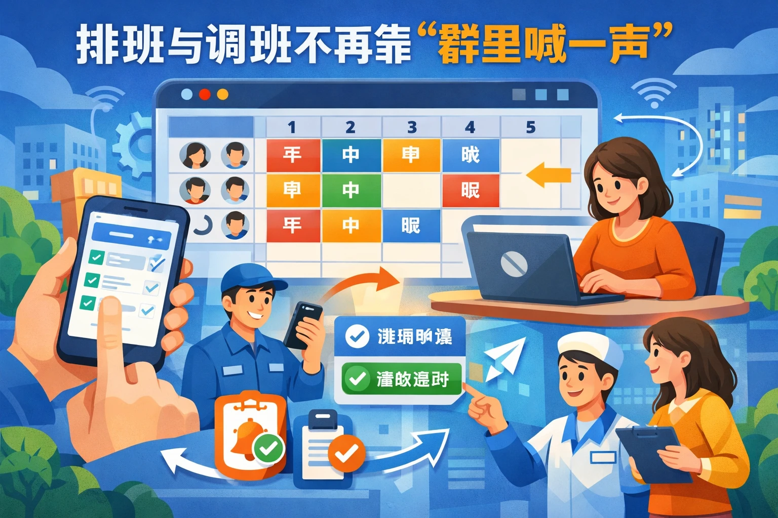 排班与调班不再靠“群里喊一声”