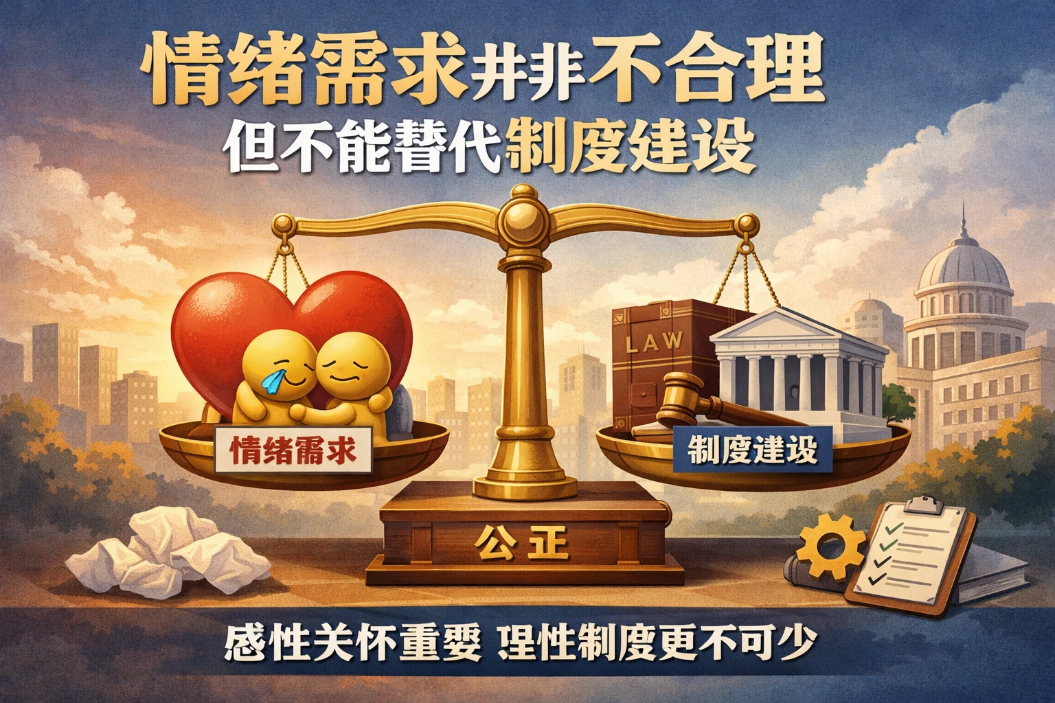 情绪需求并非不合理,但不能替代制度建设