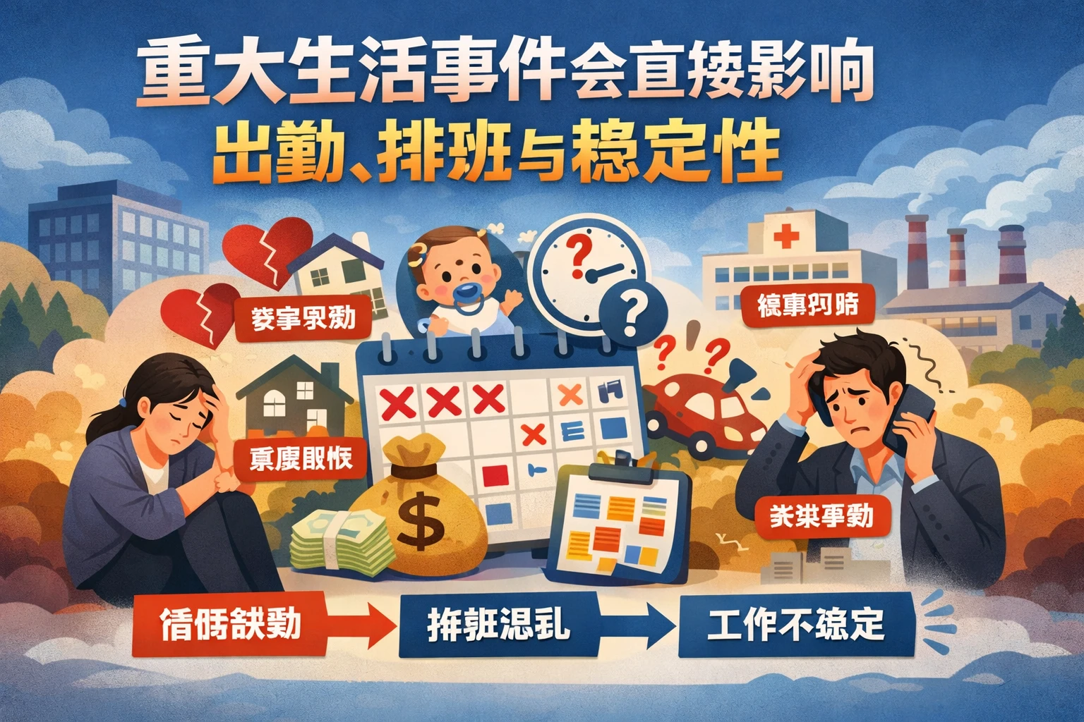 重大生活事件会直接影响出勤、排班与稳定性