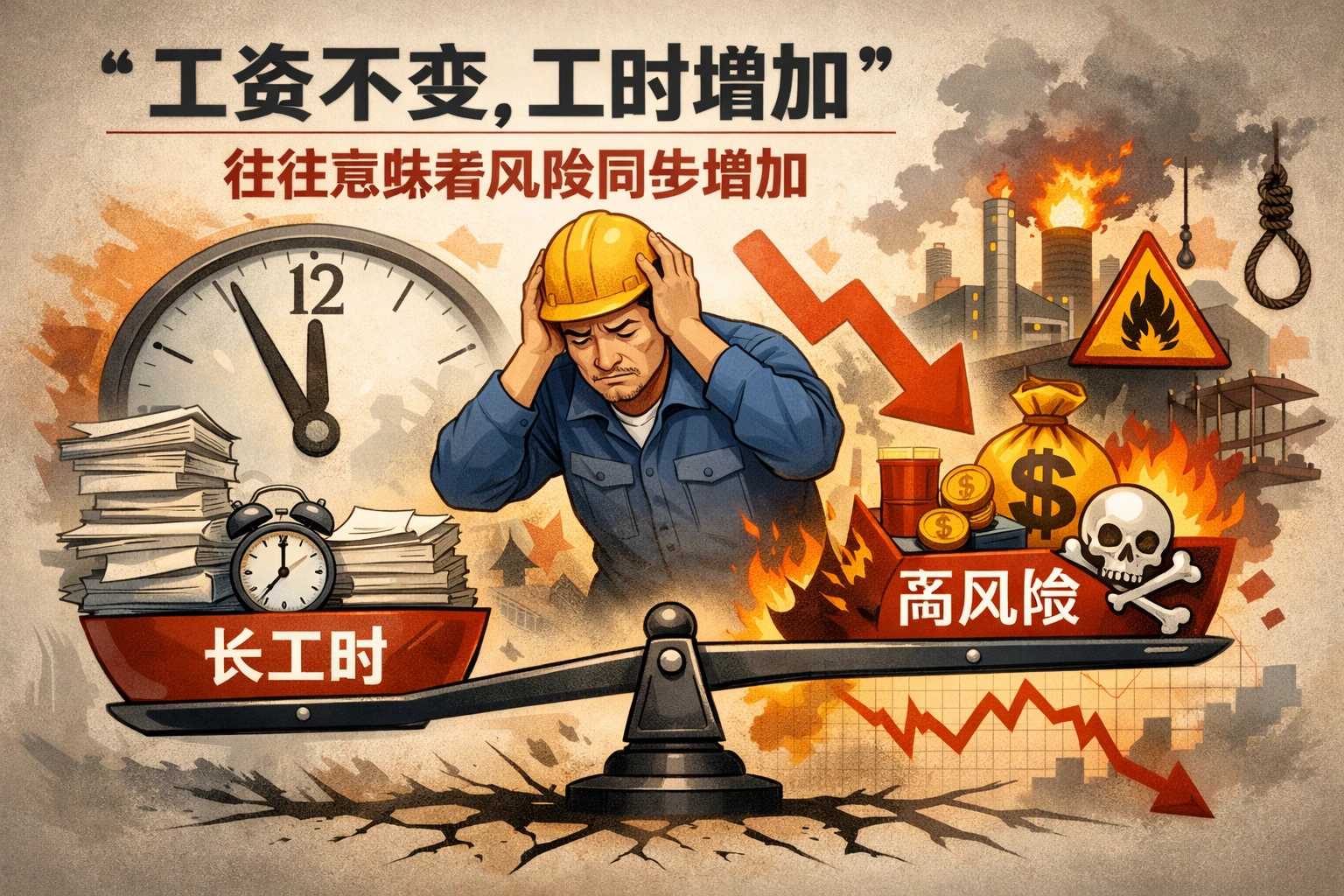 2. “工资不变，工时增加”往往意味着风险同步增加