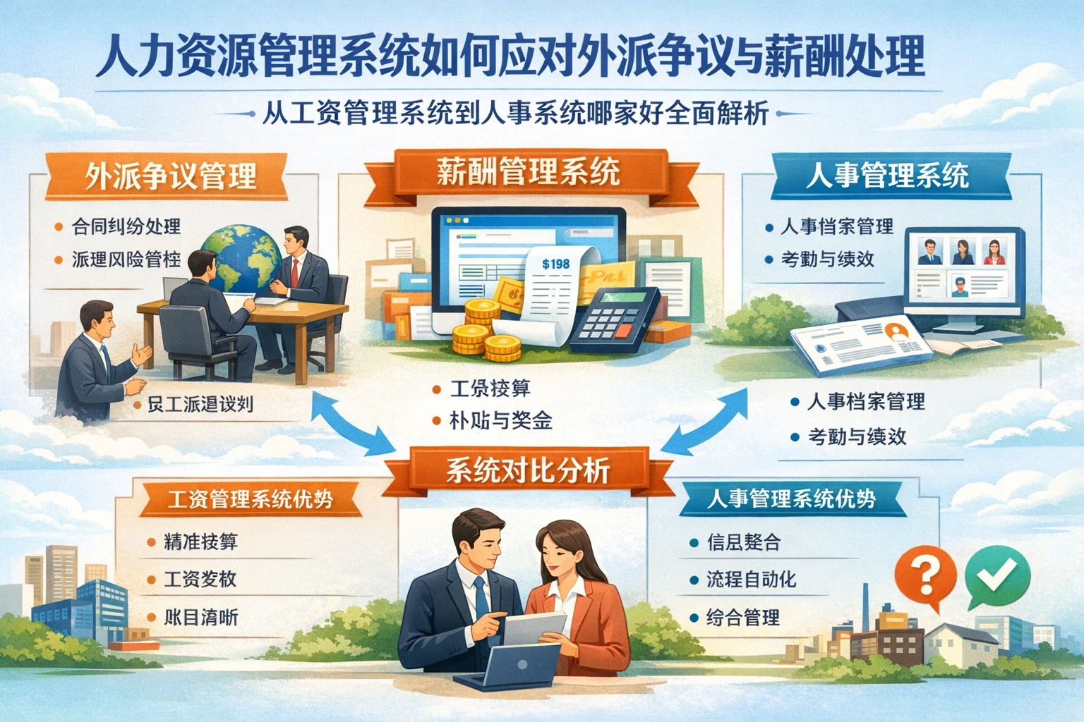 人力资源管理系统如何应对外派争议与薪酬处理：从工资管理系统到人事系统哪家好全面解析