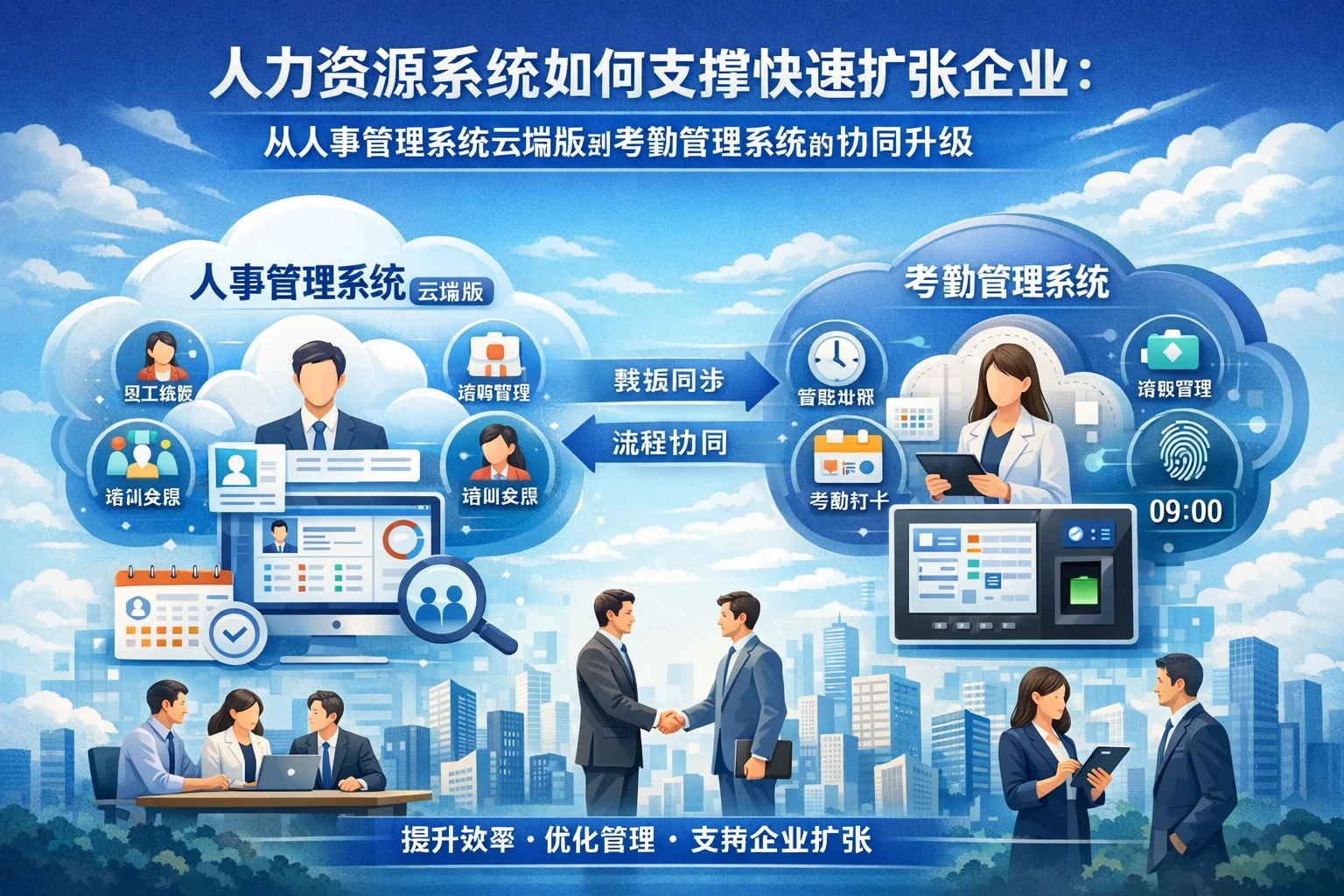 人力资源系统如何支撑快速扩张企业：从人事管理系统云端版到考勤管理系统的协同升级