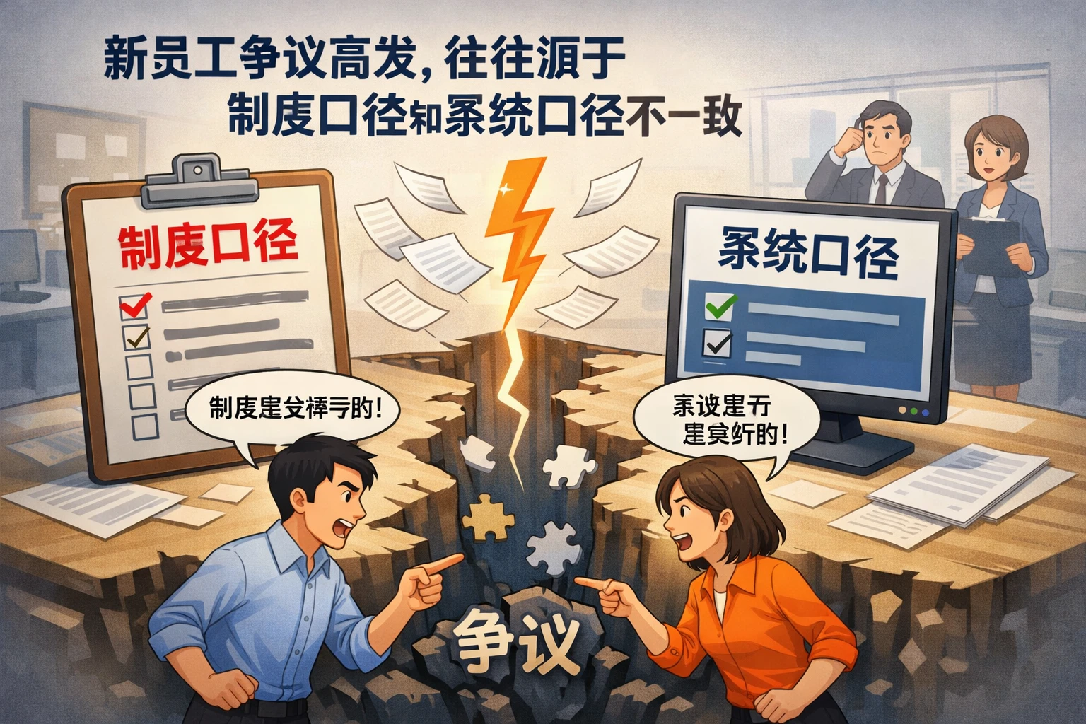 新员工争议高发，往往源于制度口径和系统口径不一致