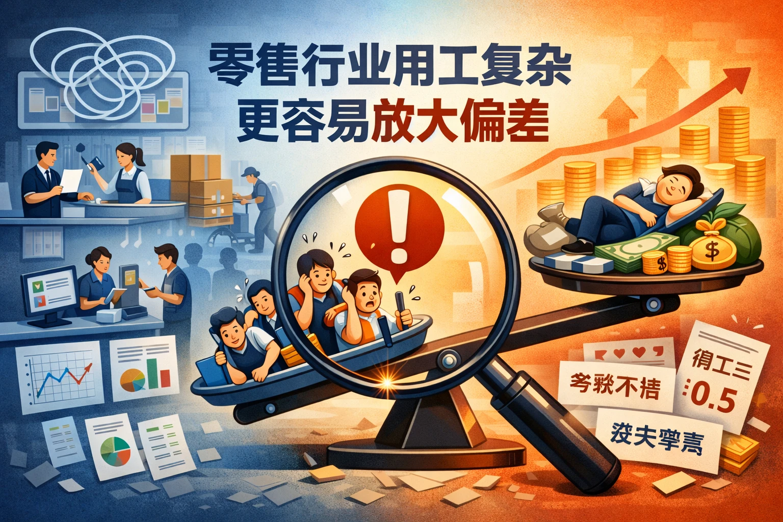 零售行业用工复杂，更容易放大偏差