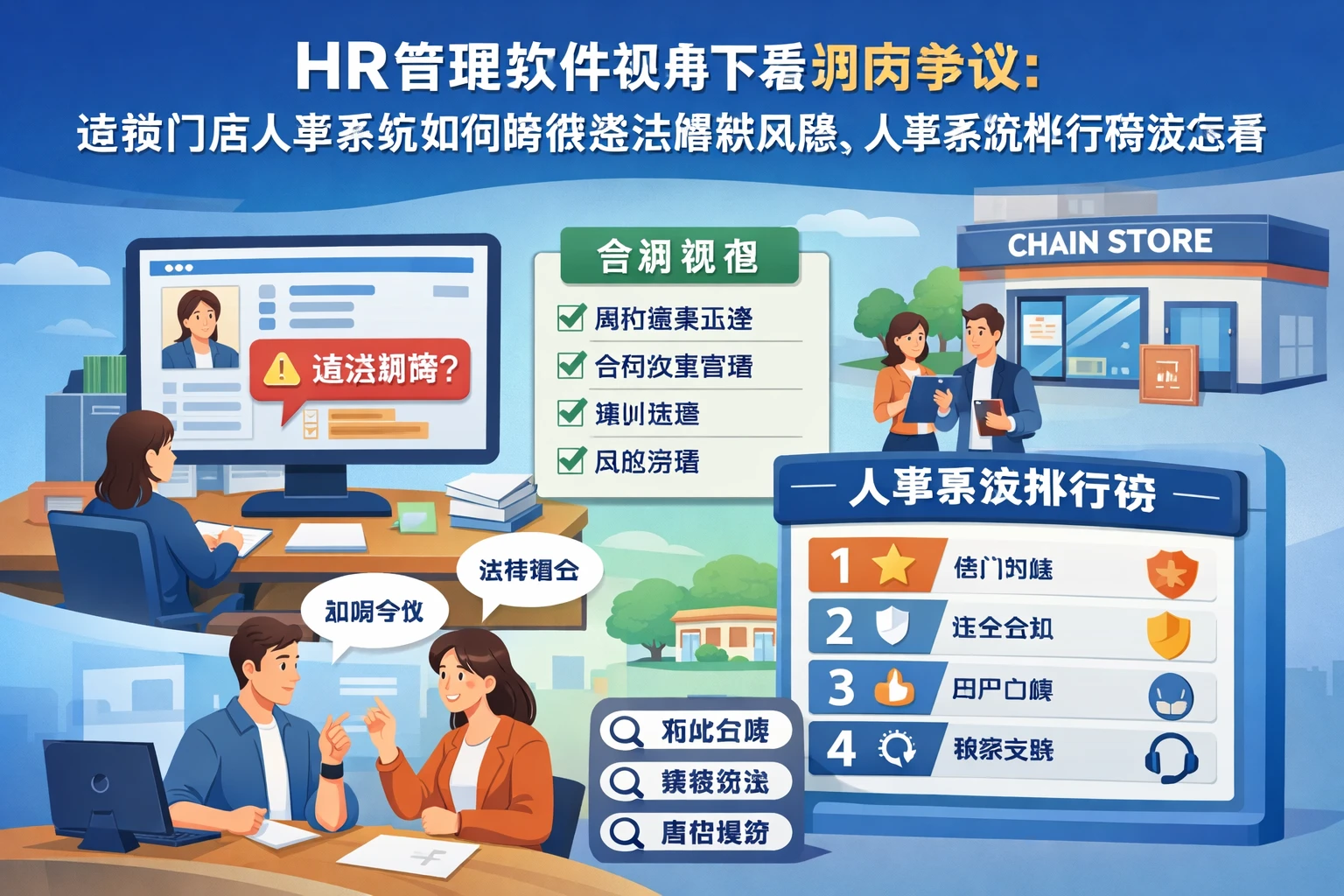 HR管理软件视角下看调岗争议：连锁门店人事系统如何降低违法解除风险，人事系统排行榜该怎么看