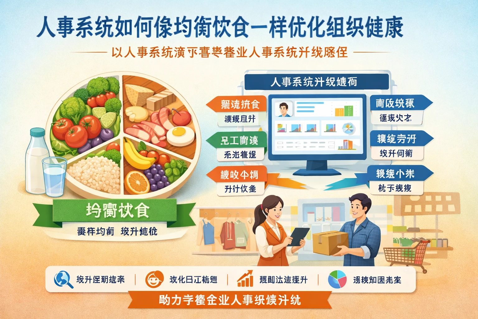 人事系统如何像均衡饮食一样优化组织健康——以人事系统演示看零售业人事系统升级路径