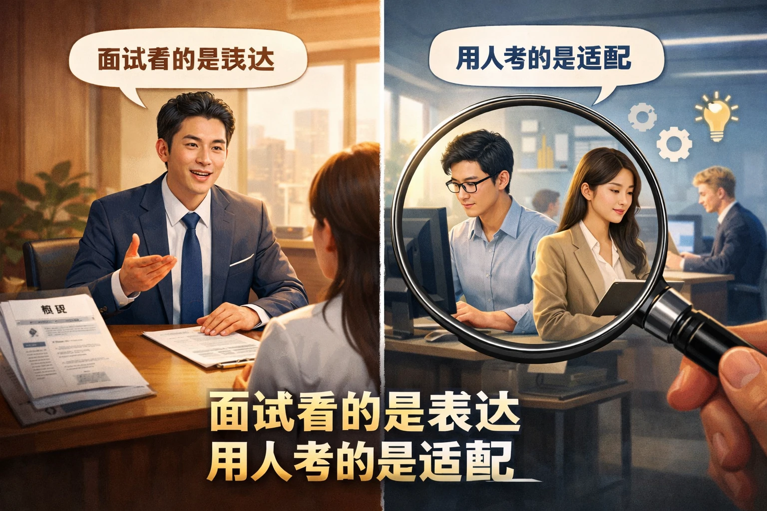 面试看的是表达，用人考的是适配