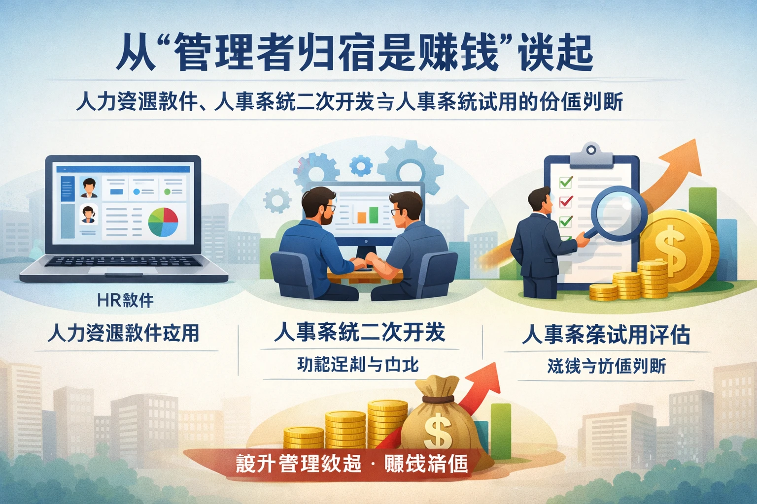 从“管理者归宿是赚钱”谈起：人力资源软件、人事系统二次开发与人事系统试用的价值判断