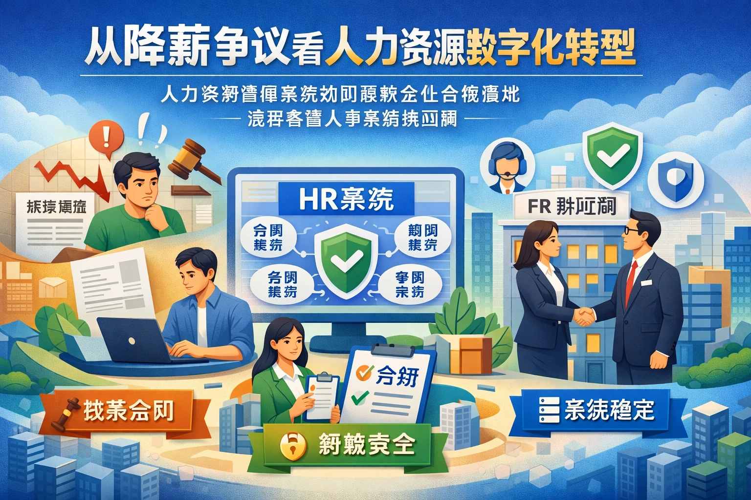 从降薪争议看人力资源数字化转型:人力资源管理系统如何帮助企业合规落地,选择靠谱人事系统供应商