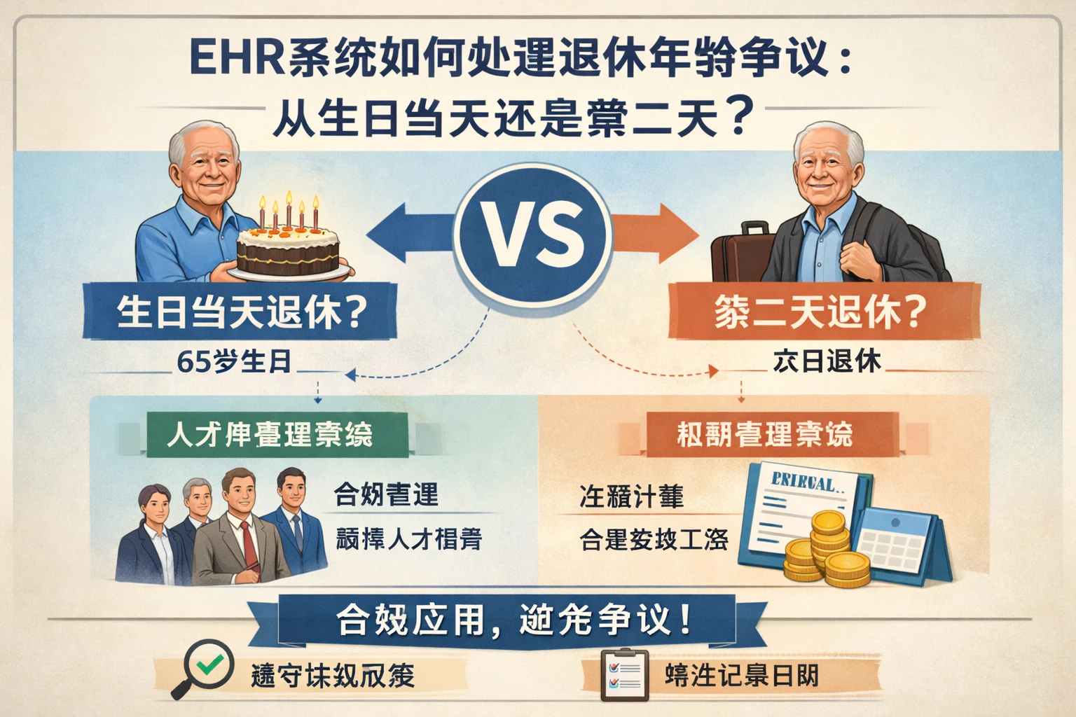 ehr系统如何处理退休年龄争议:从生日当天还是第二天谈人才库管理系统与薪酬管理系统的合规应用