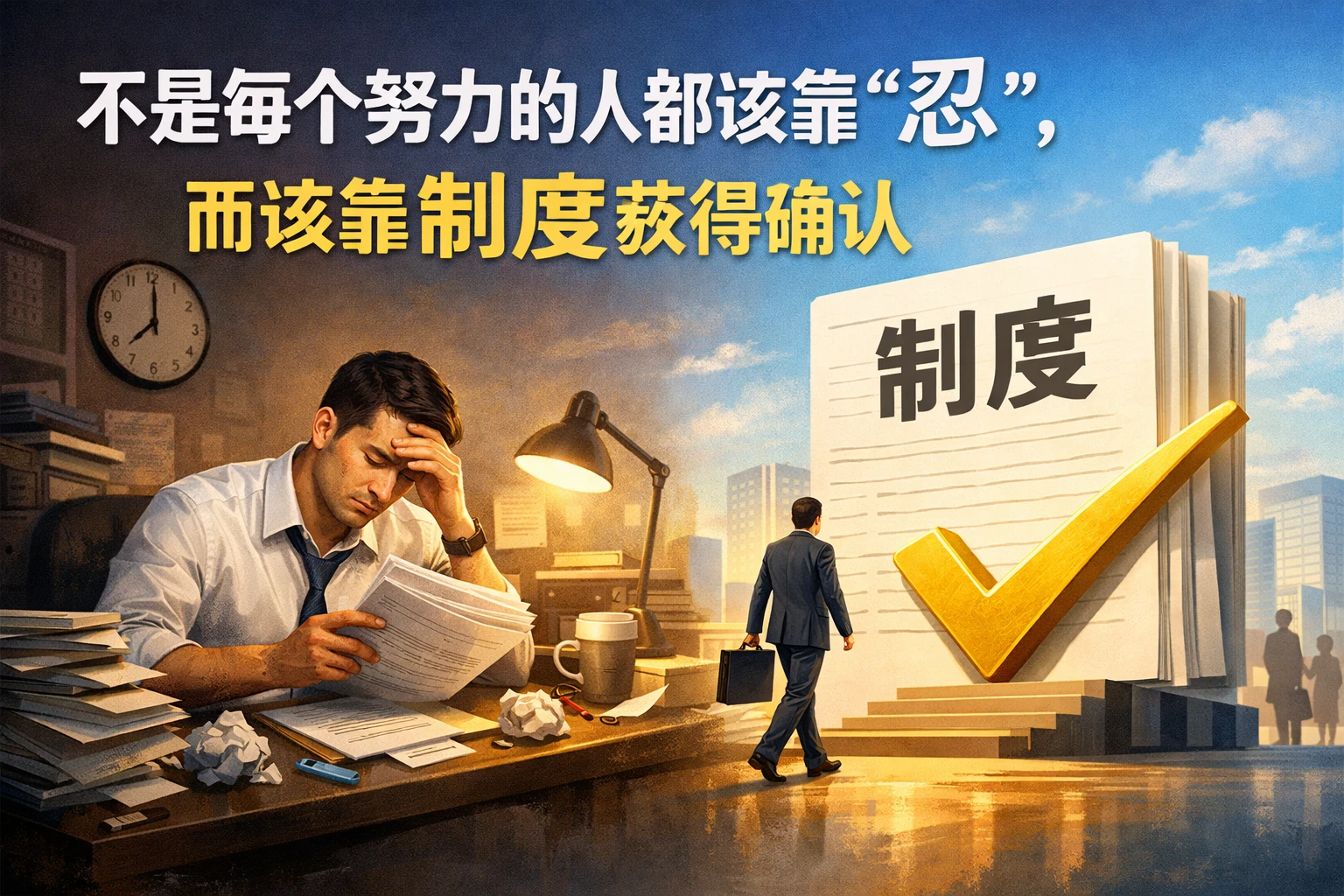 不是每个努力的人都该靠“忍”,而该靠制度获得确认