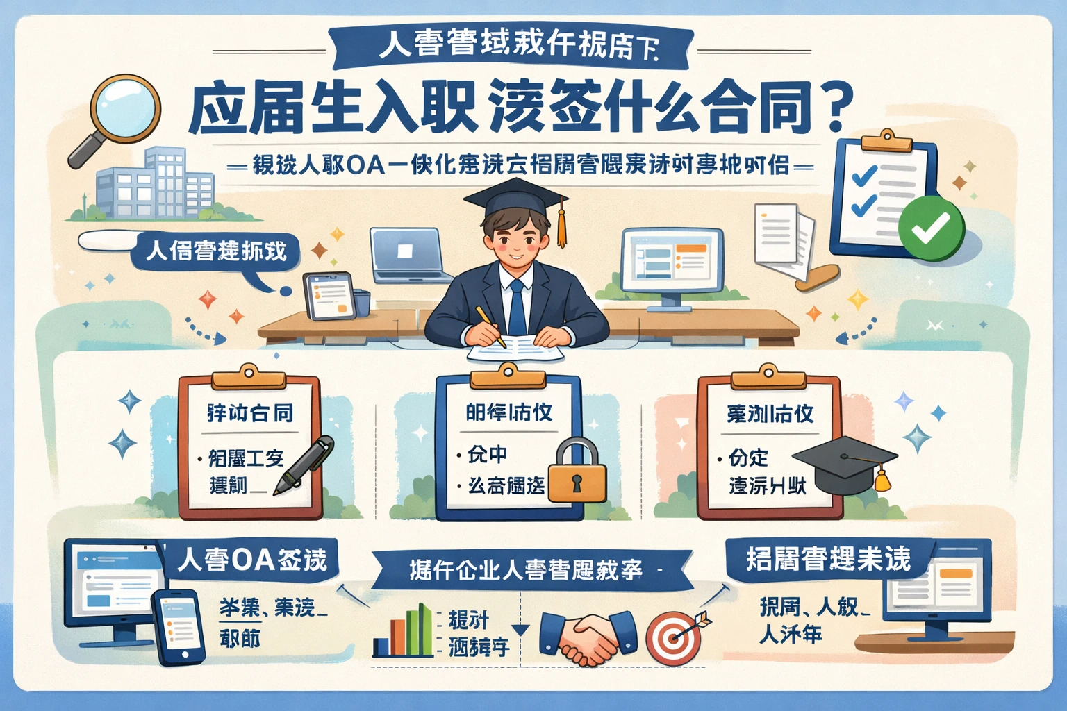 人事管理软件视角下，应届生入职该签什么合同？兼谈人事OA一体化系统与招聘管理系统的落地价值