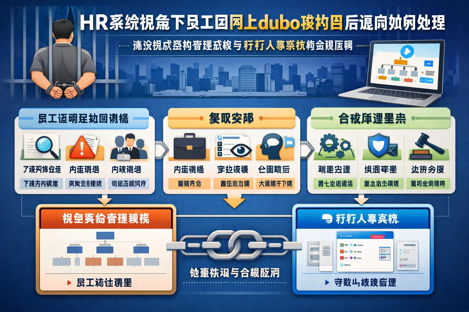 HR系统视角下员工因网上dubo被拘留后返岗如何处理——兼谈组织架构管理系统与钉钉人事系统的合规应用