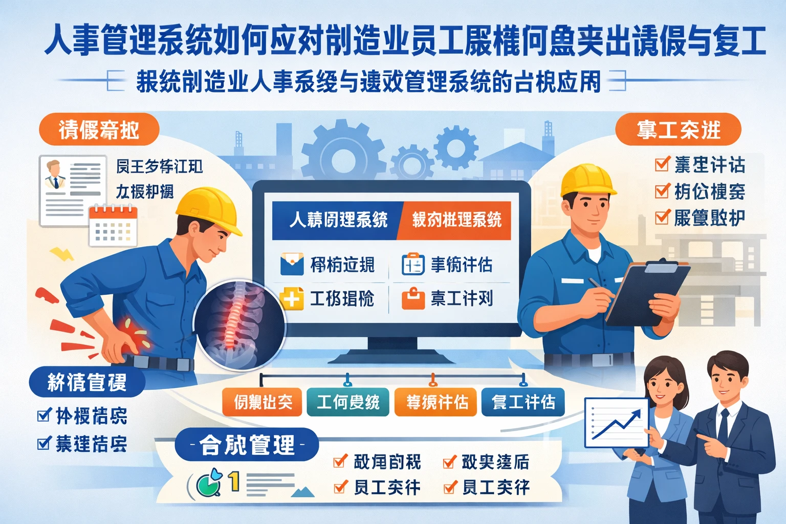 人事管理系统如何应对制造业员工腰椎间盘突出请假与复工安排——兼谈制造业人事系统与绩效管理系统的合规应用