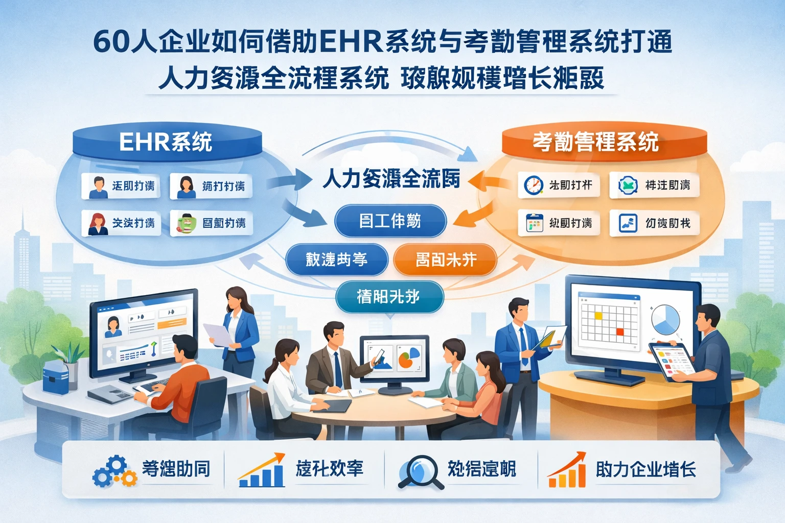 60人企业如何借助ehr系统与考勤管理系统打通人力资源全流程系统，破解规模增长瓶颈