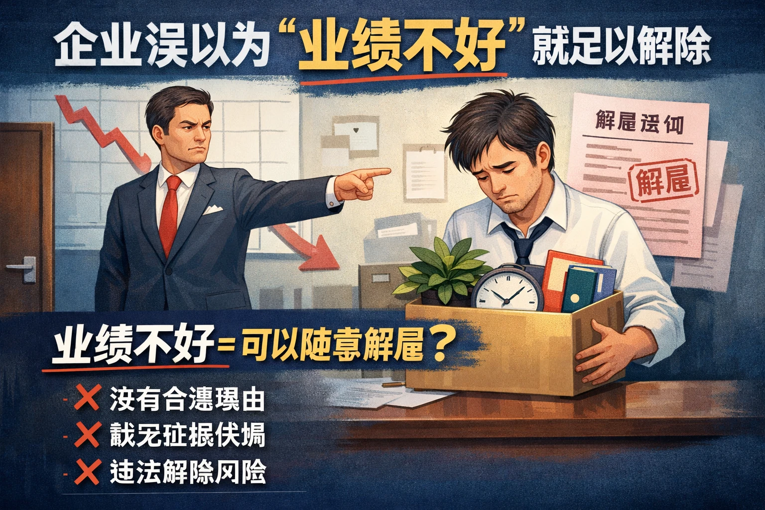 企业误以为“业绩不好”就足以解除