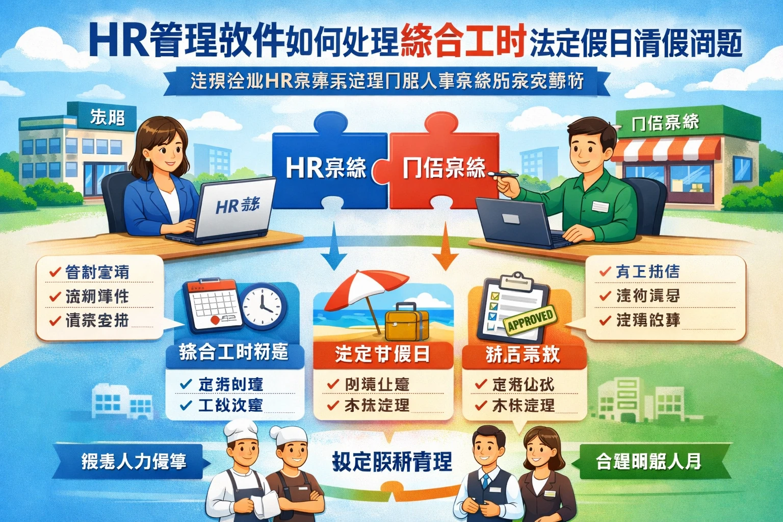 HR管理软件如何处理综合工时法定假日请假问题:连锁企业HR系统与连锁门店人事系统的实务解析