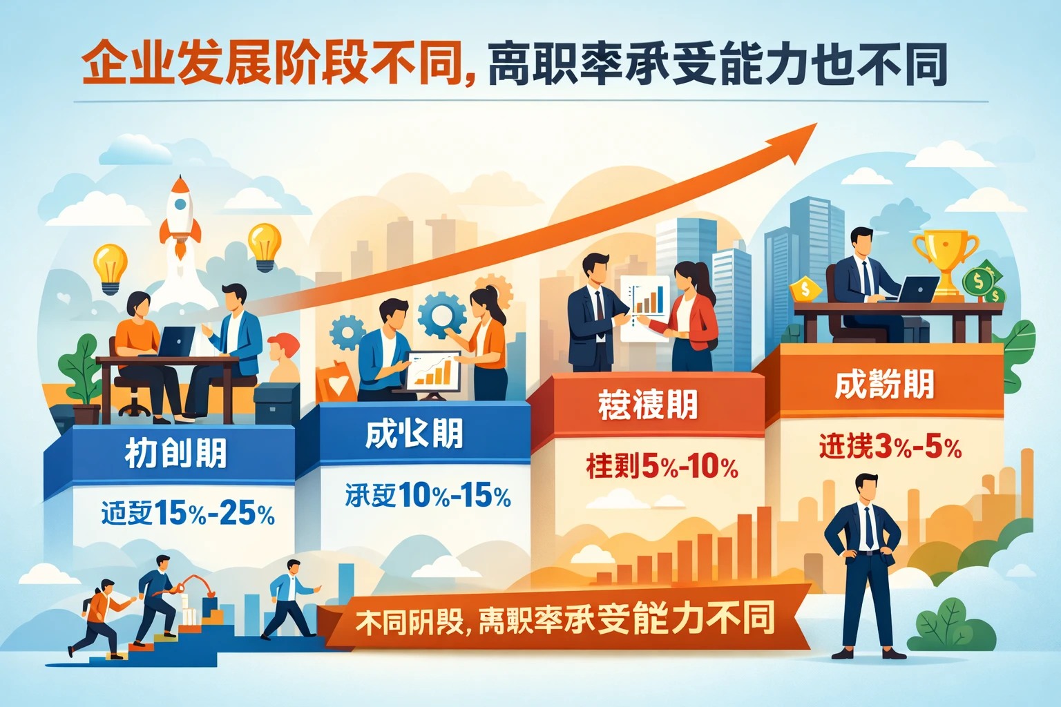 企业发展阶段不同,离职率承受能力也不同