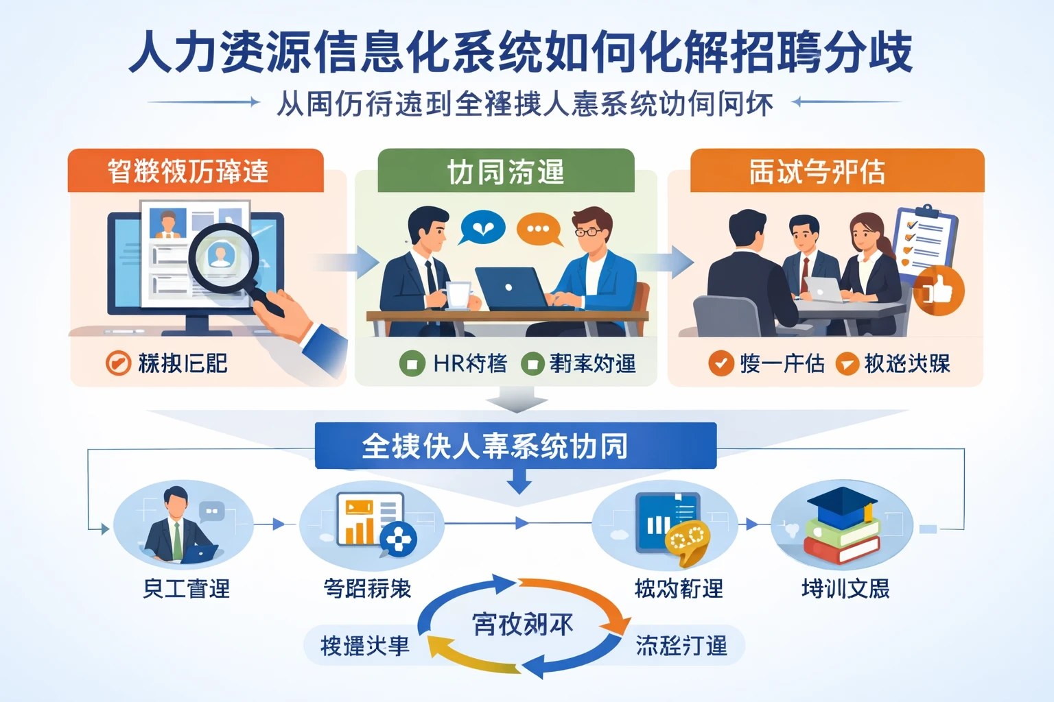 人力资源信息化系统如何化解招聘分歧:从简历筛选到全模块人事系统协同闭环