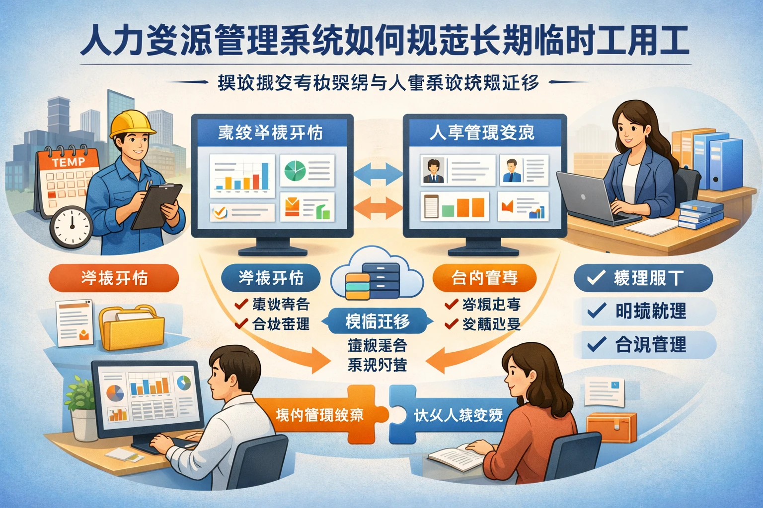 人力资源管理系统如何规范长期临时工用工:兼谈绩效考核系统与人事系统数据迁移