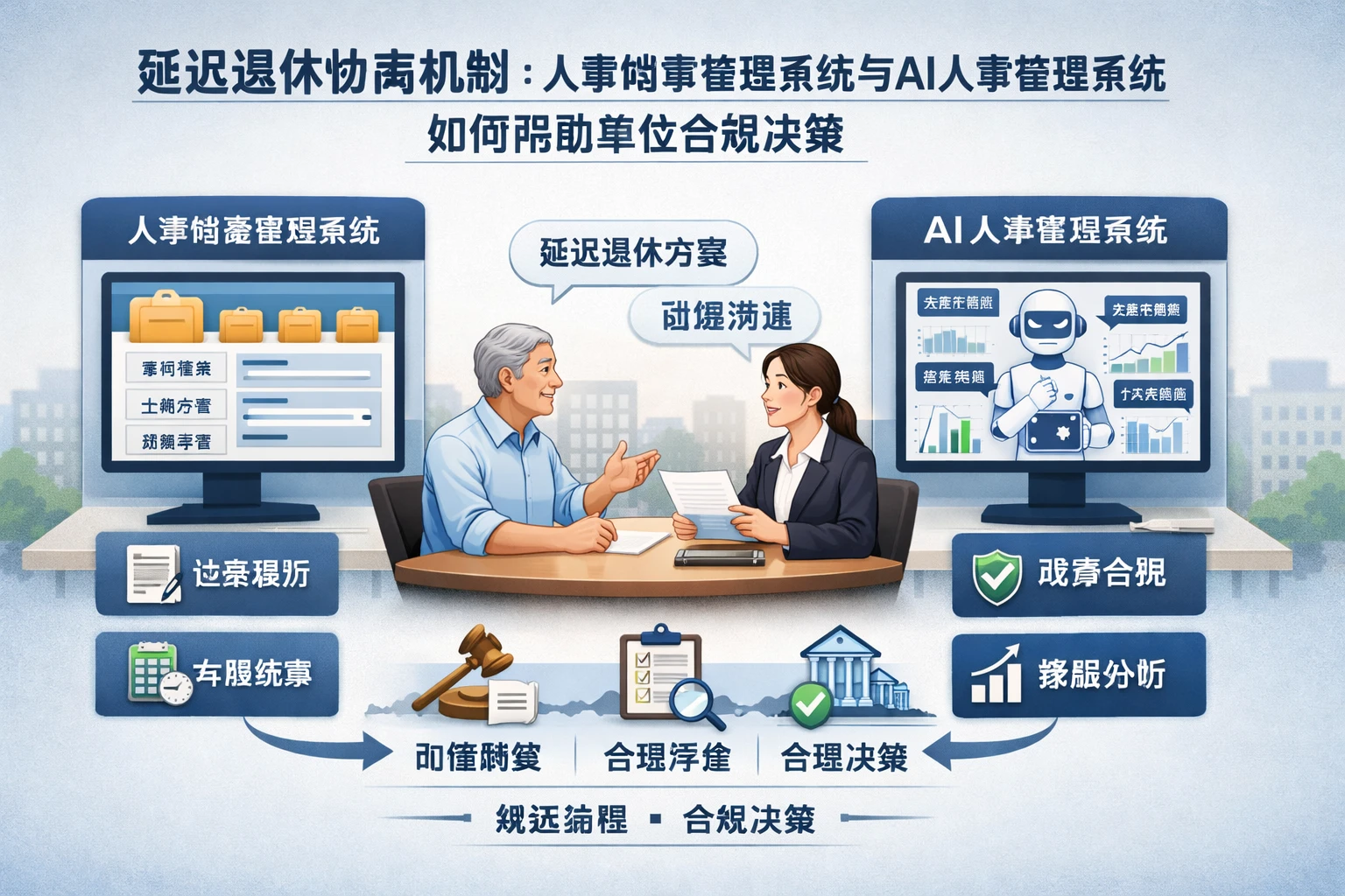 人力资源软件视角下看延迟退休协商机制：人事档案管理系统与AI人事管理系统如何帮助单位合规决策