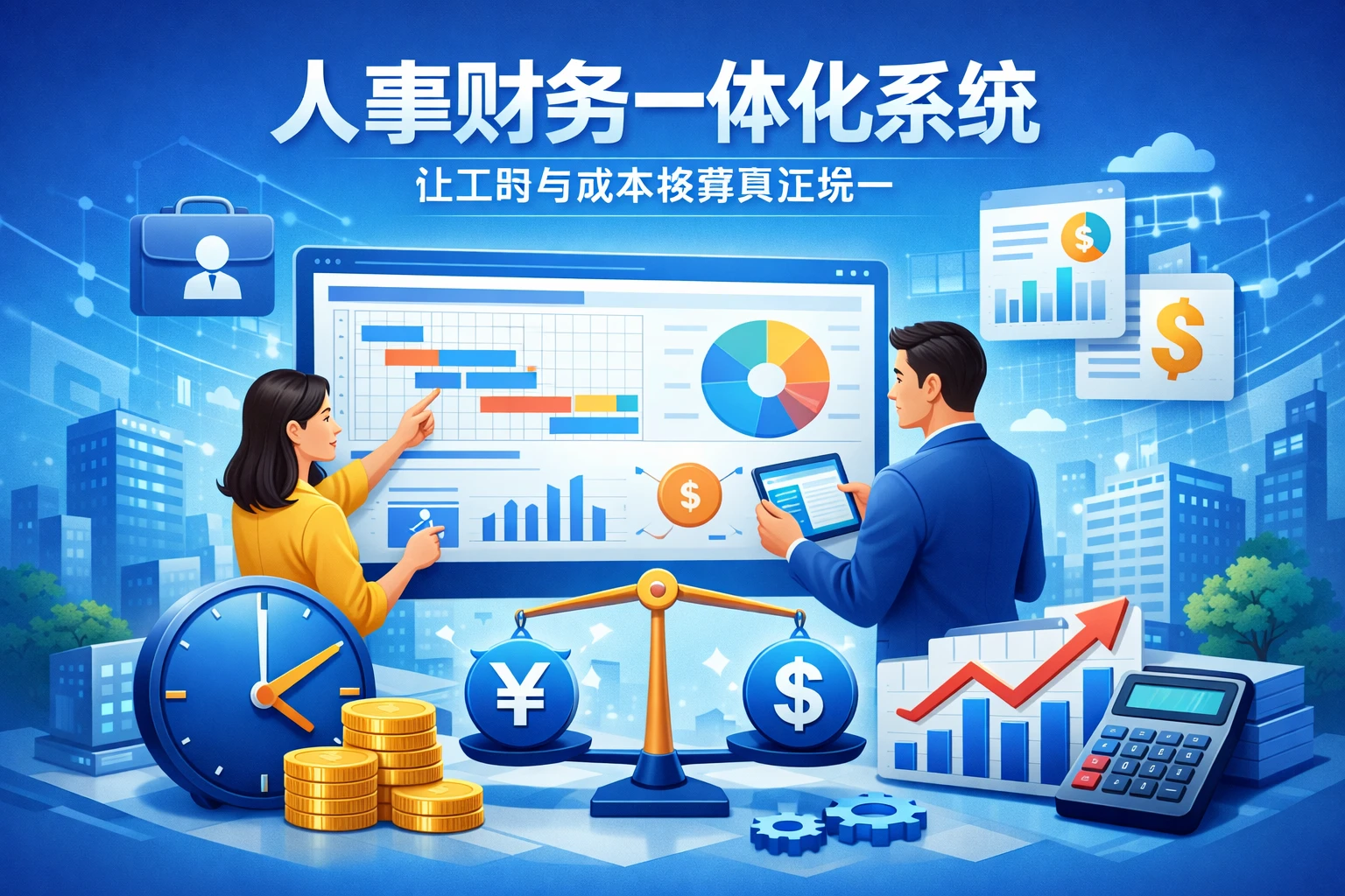 人事财务一体化系统,让工时与成本核算真正统一