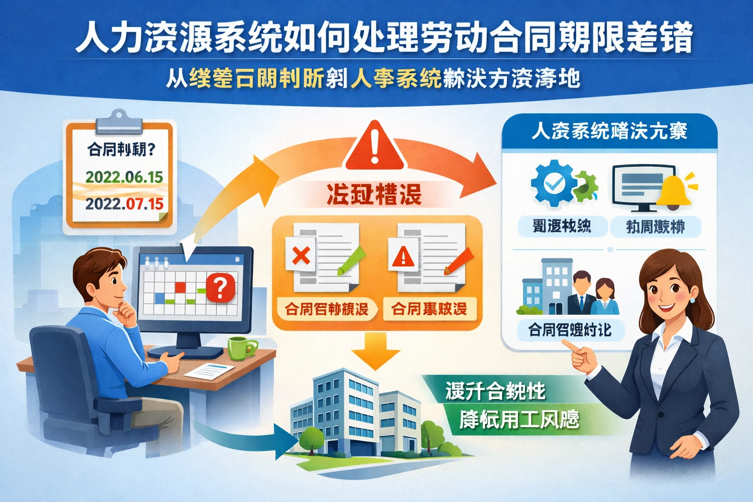 人力资源系统如何处理劳动合同期限差错：从续签日期判断到人事系统解决方案落地
