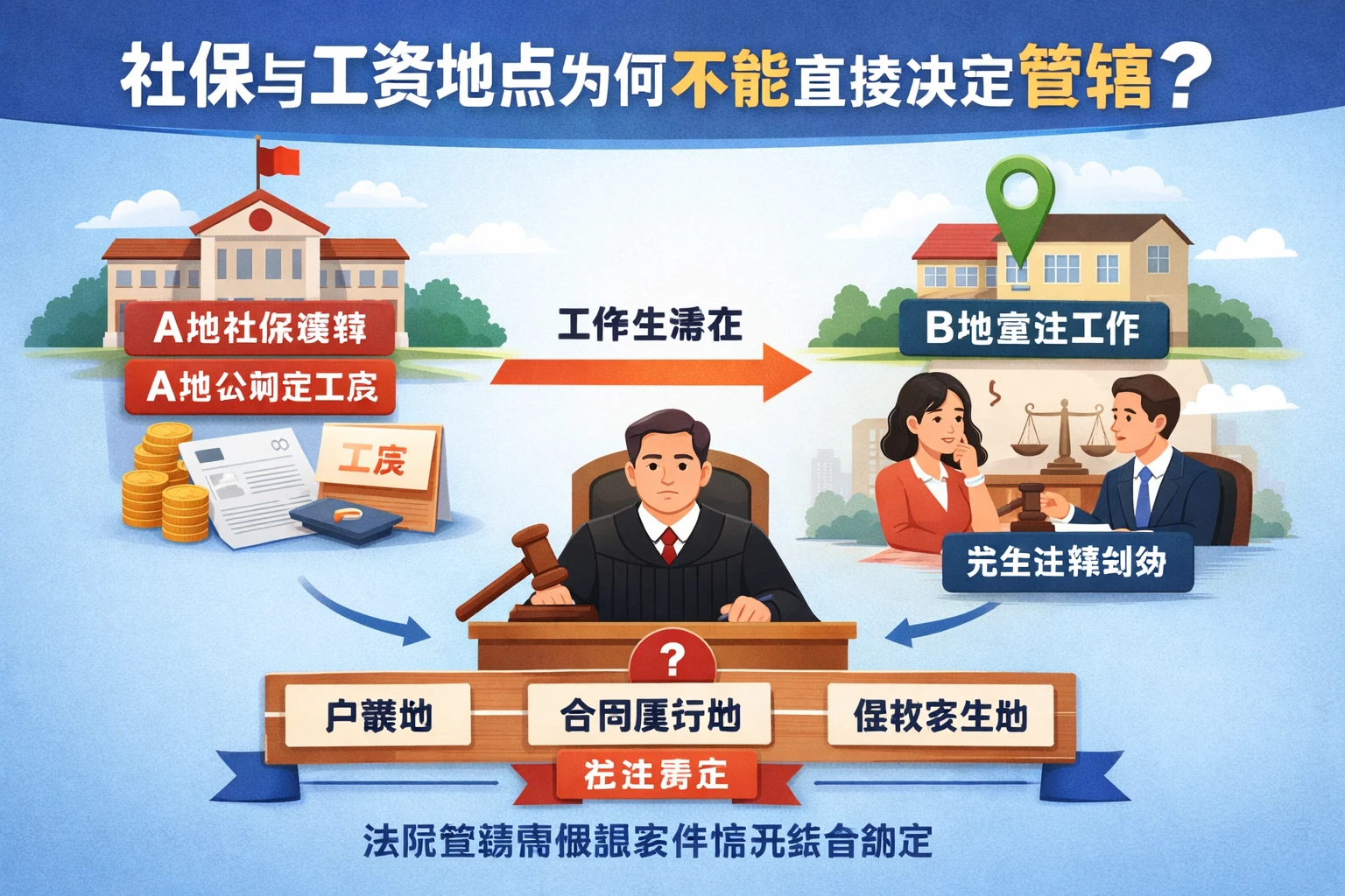 社保与工资地点为何不能直接决定管辖