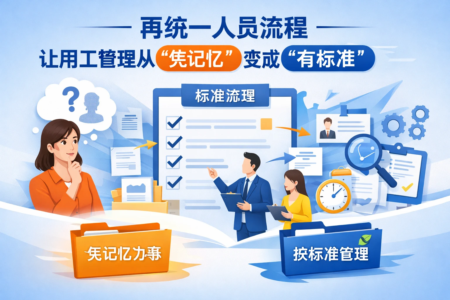 再统一人员流程，让用工管理从“凭记忆”变成“有标准”
