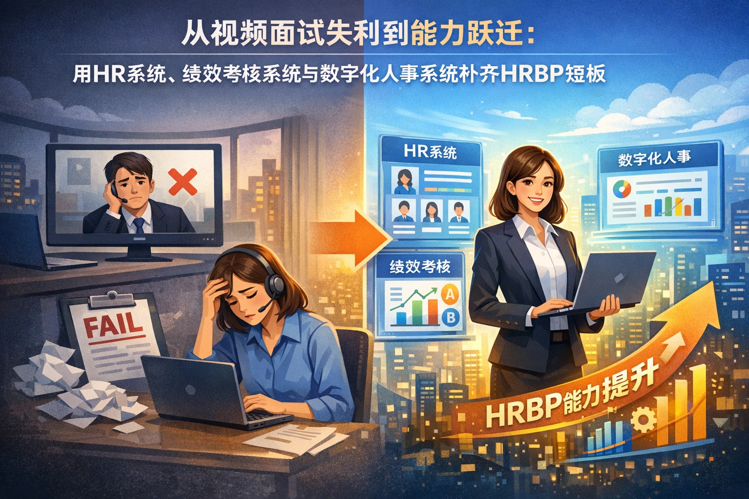 从视频面试失利到能力跃迁:用HR系统、绩效考核系统与数字化人事系统补齐HRBP短板