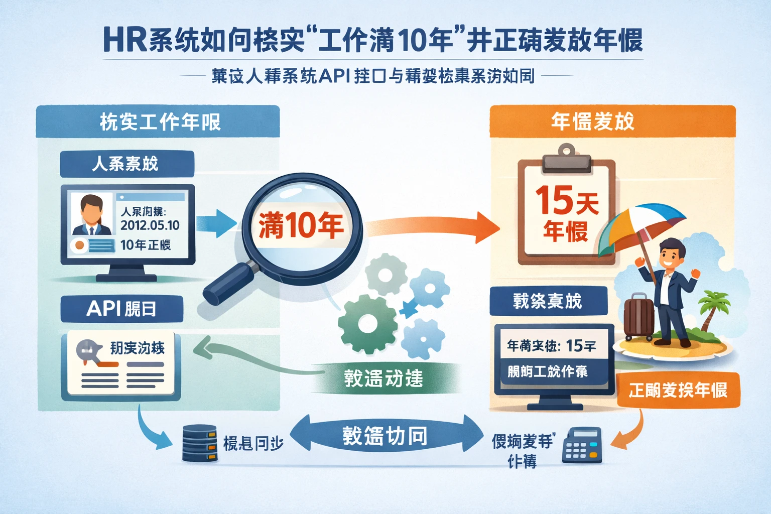 HR系统如何核实“工作满10年”并正确发放年假：兼谈人事系统API接口与薪资核算系统协同